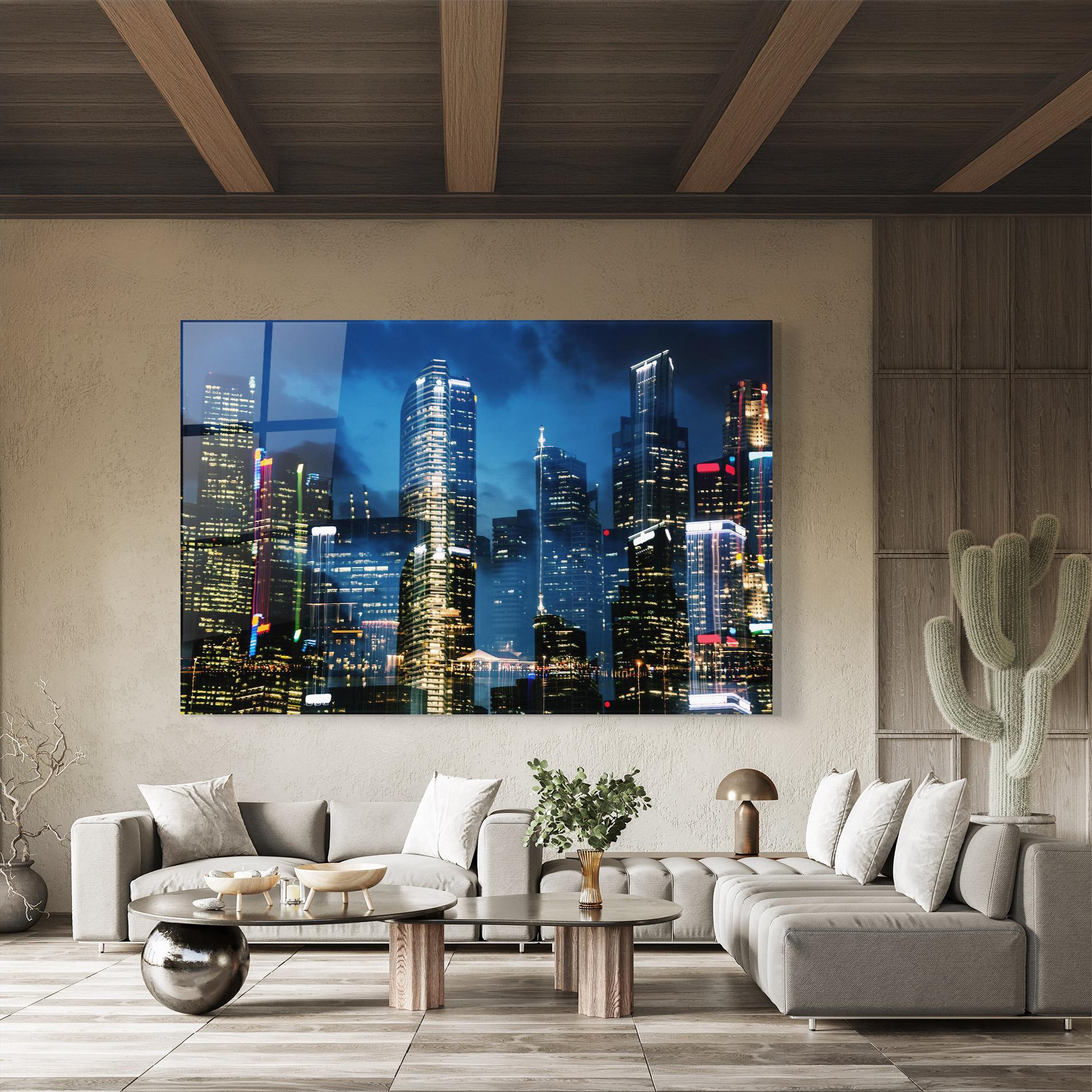 Üvegkép Singapore Night mockup 8