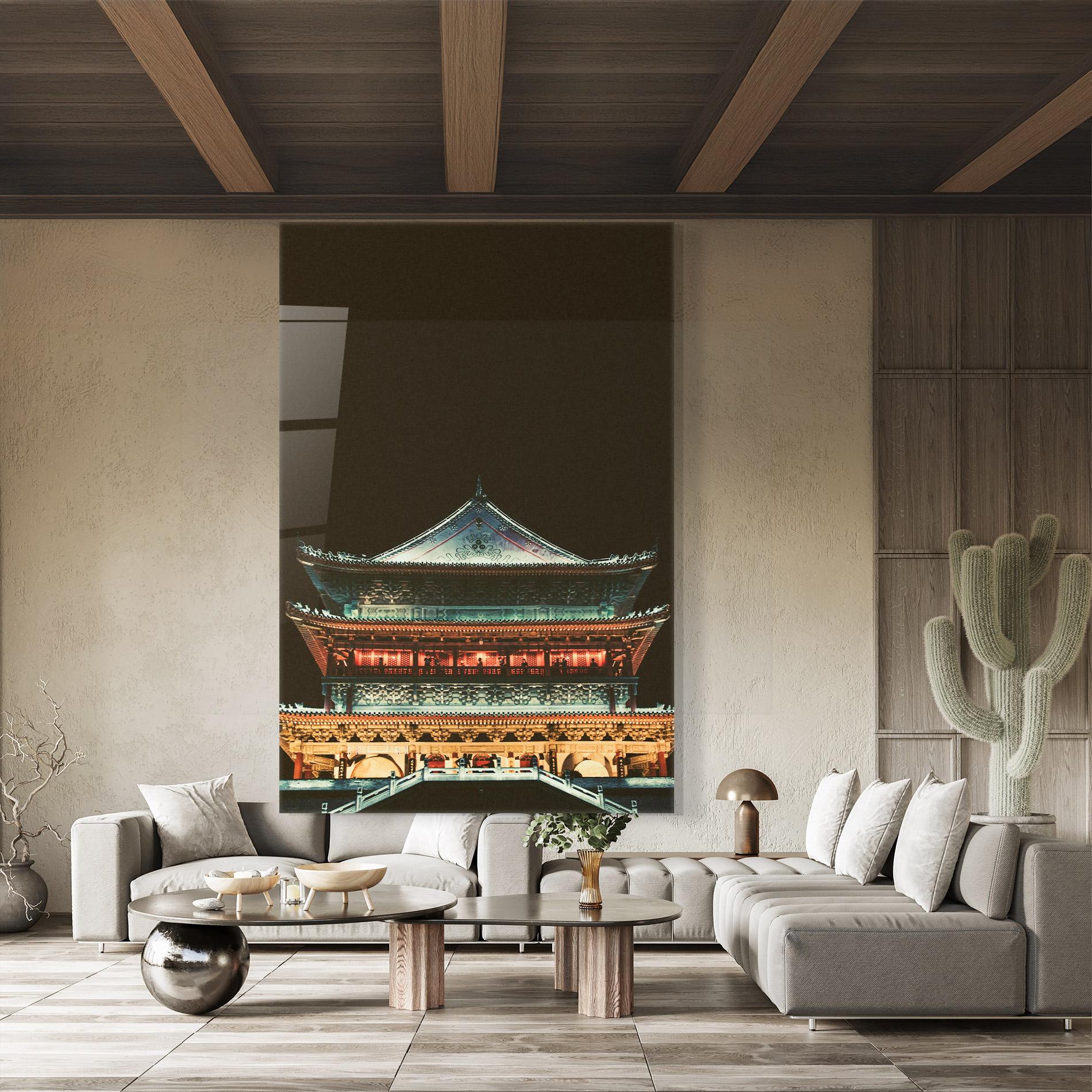 Üvegkép Temple Of Xi An mockup 8