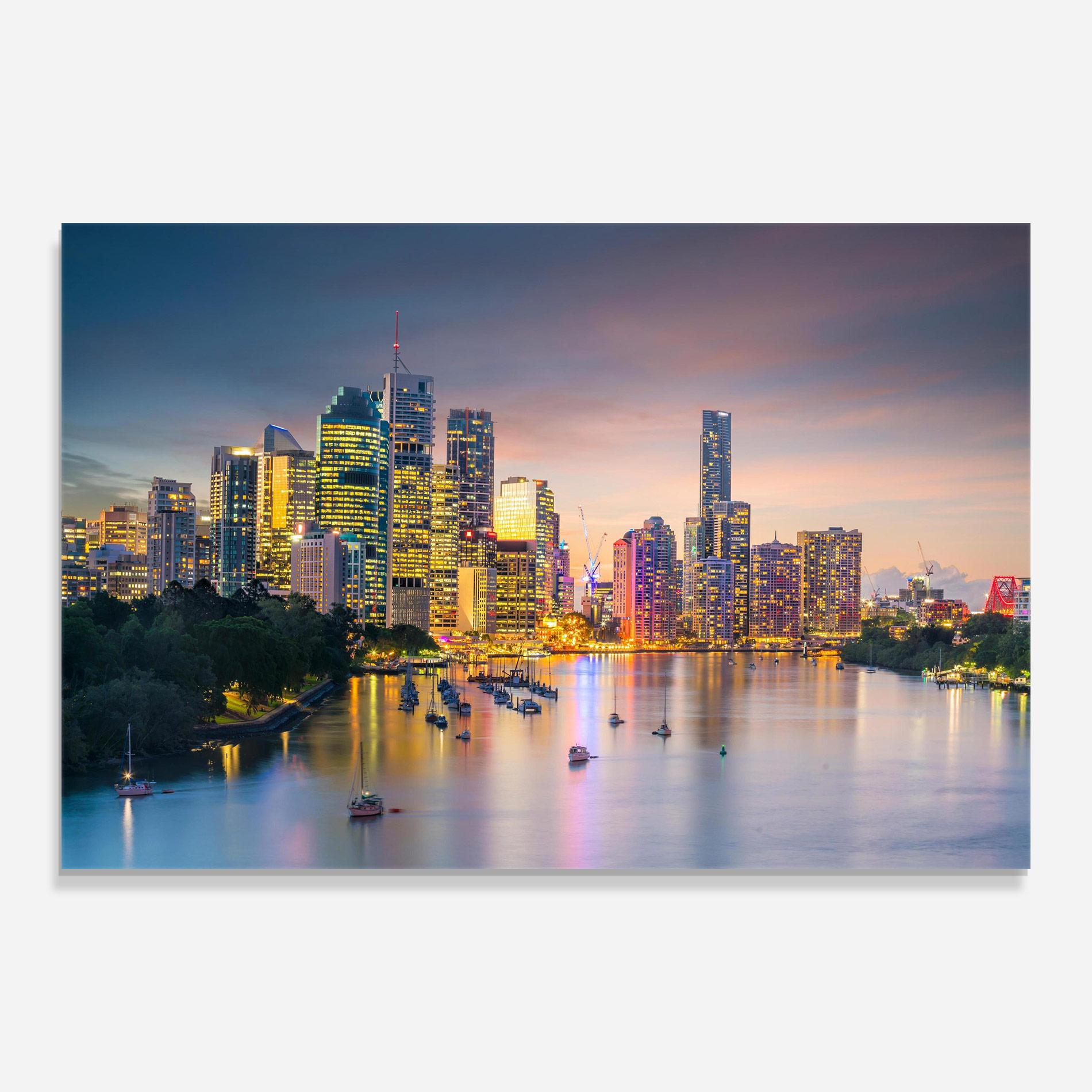 Üvegkép Brisbane City Skyline mockup 0