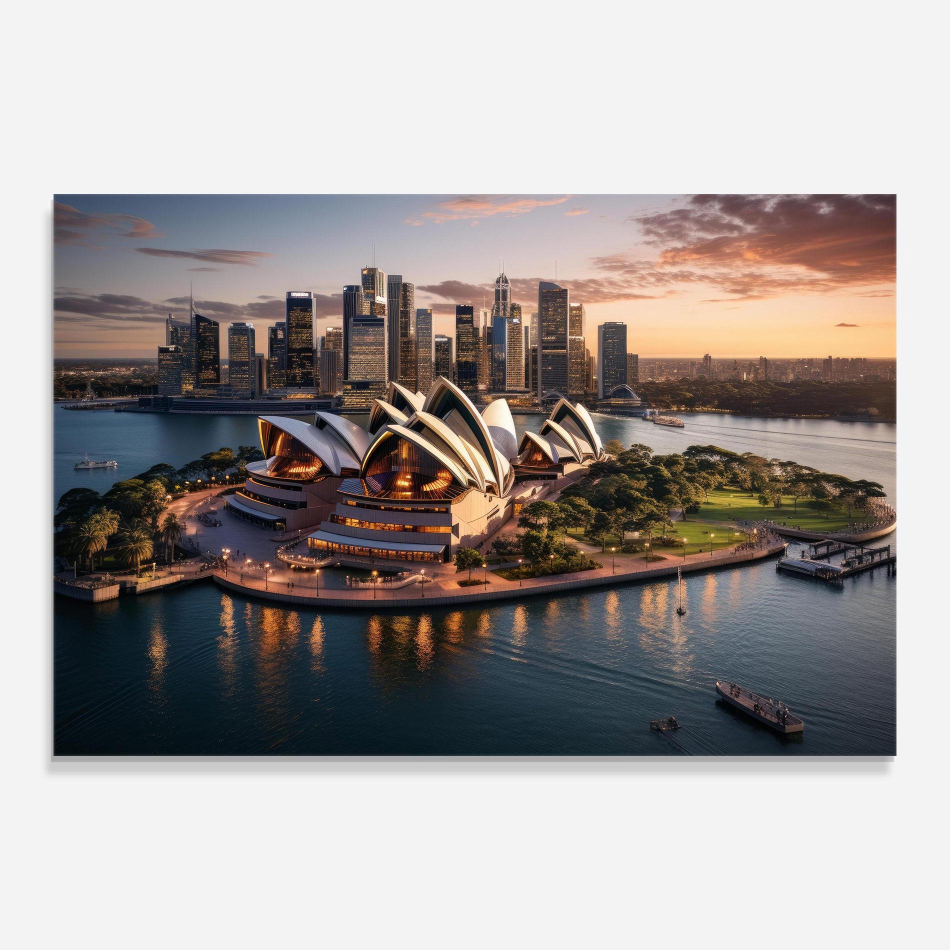 Üvegkép Sydney Australia Sunset mockup 0