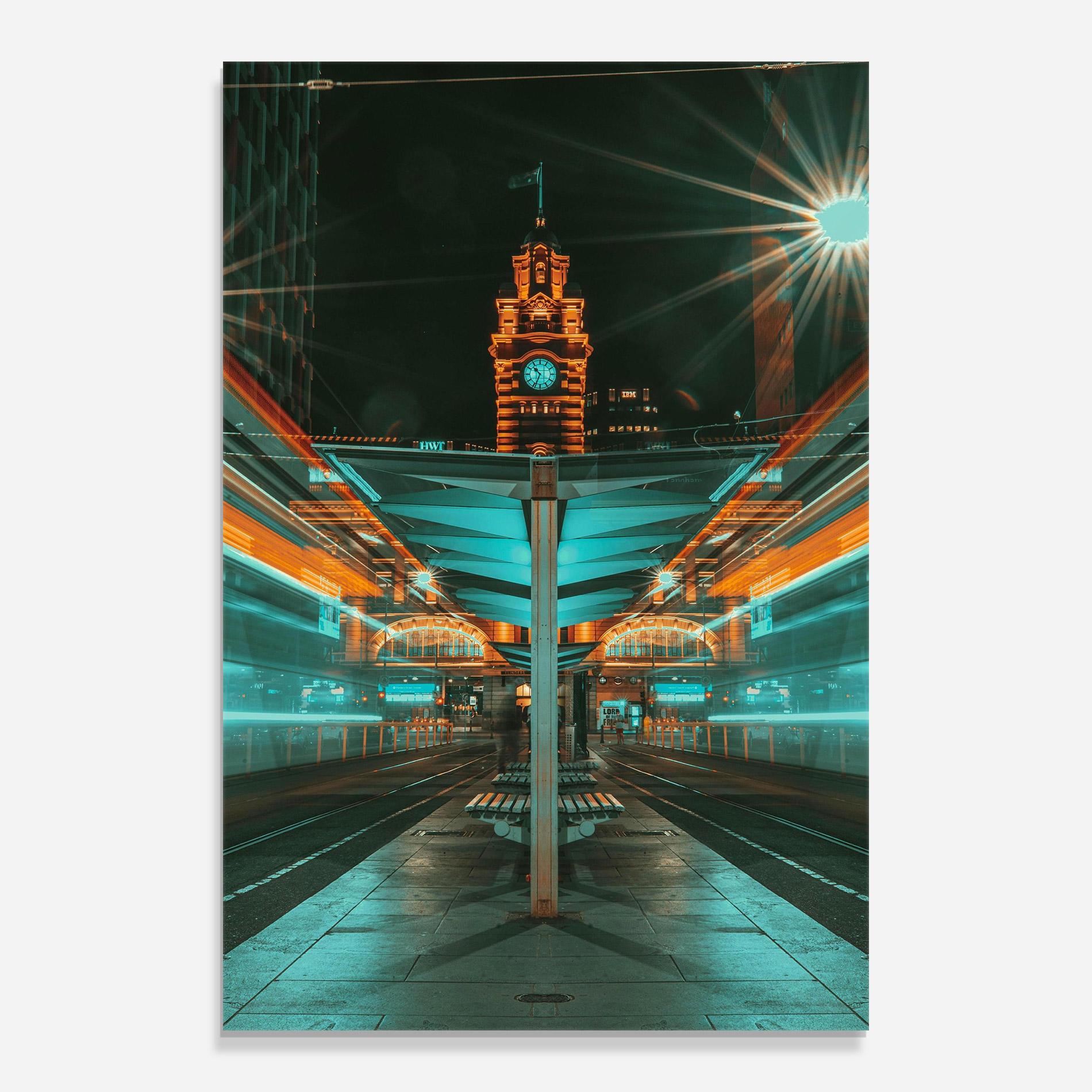 Üvegkép Clock Tower Light mockup 0