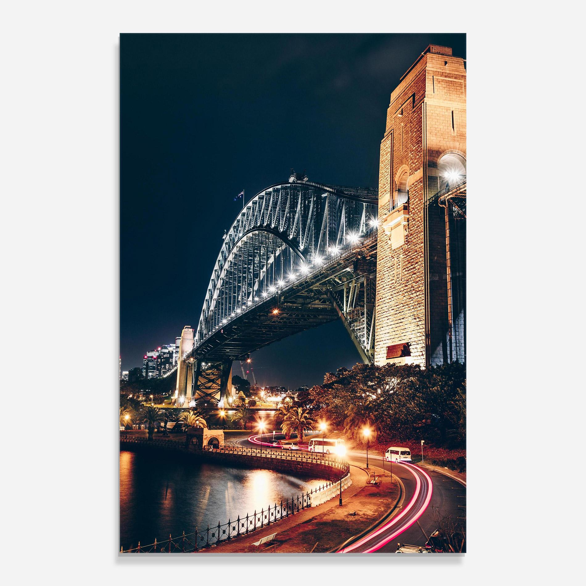 Üvegkép Sydney Harbour Bridge mockup 0