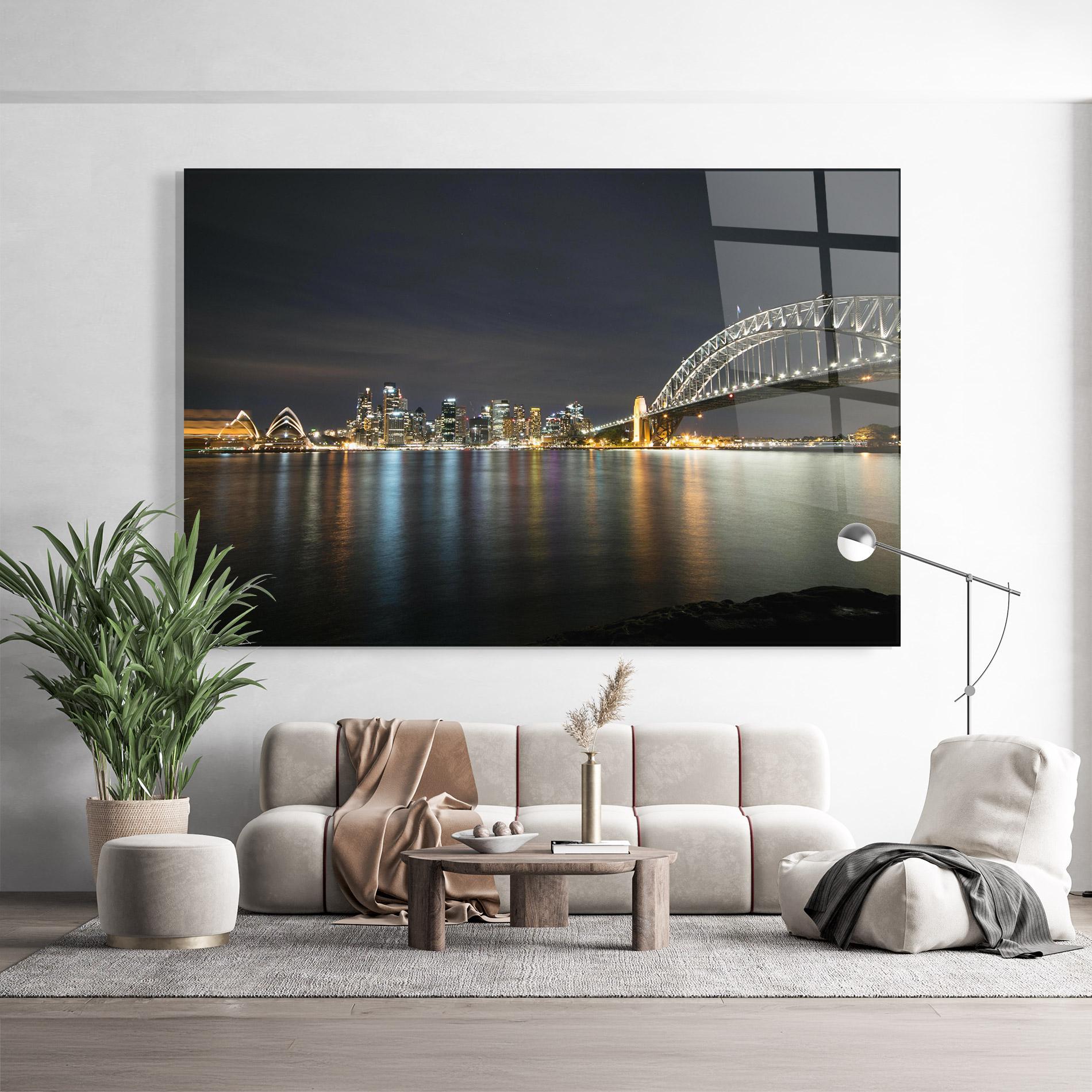 Üvegkép Harbour Bridge mockup 9