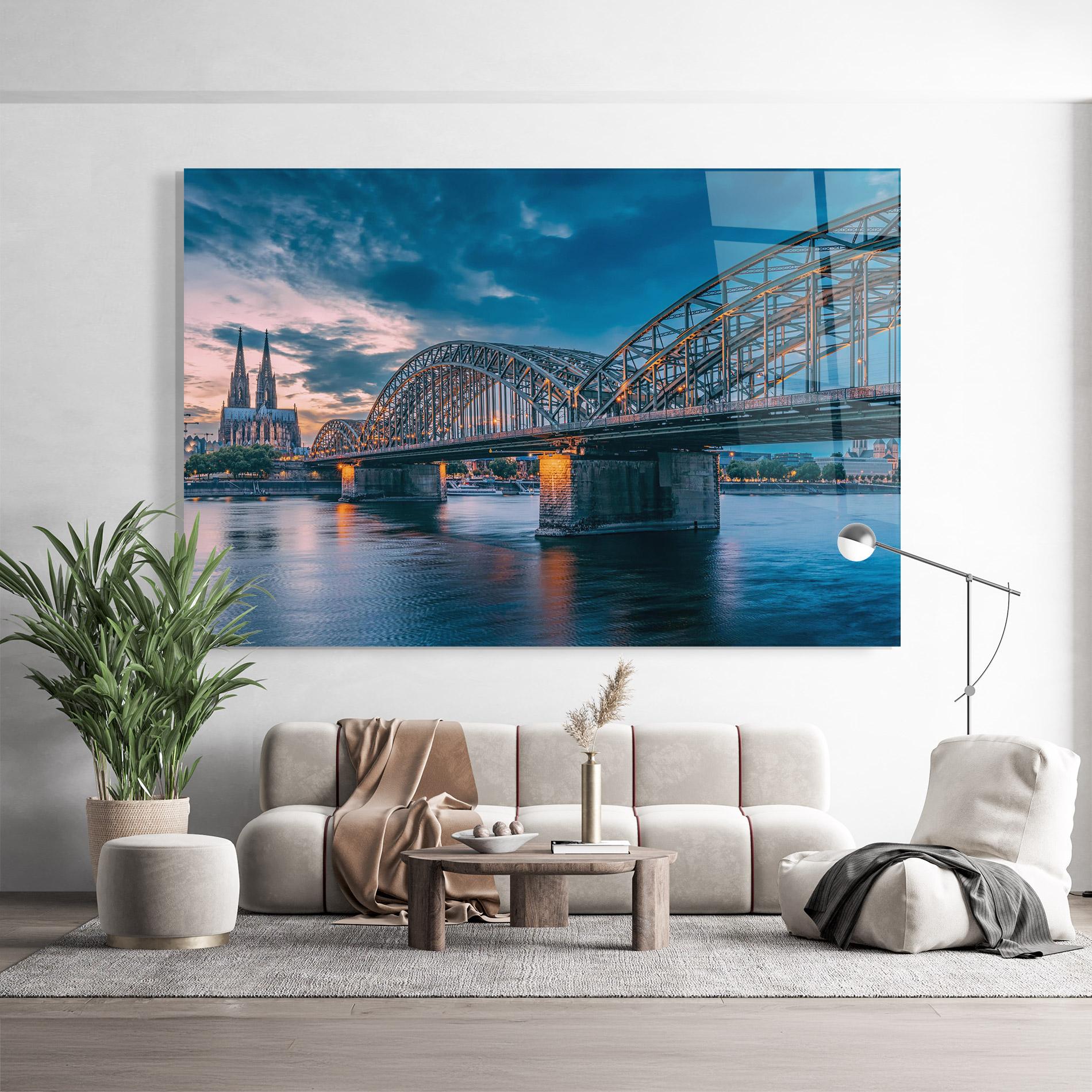 Üvegkép River Whith Trains mockup 9