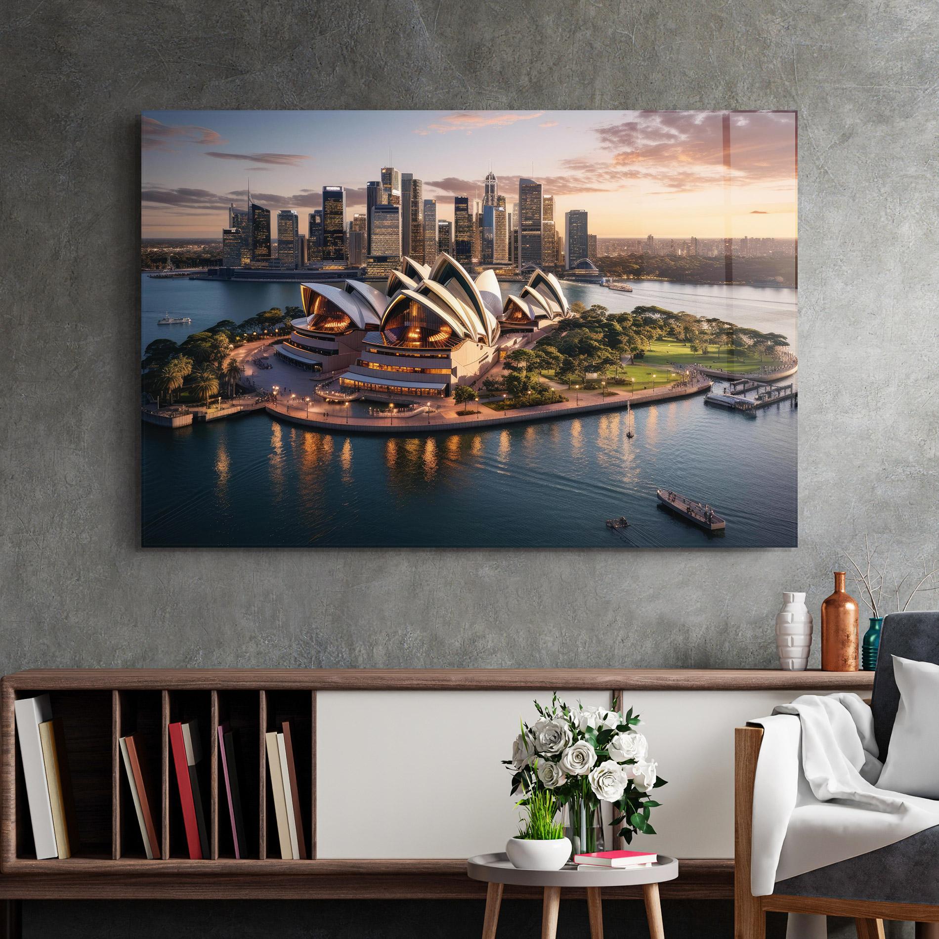 Üvegkép Sydney Australia Sunset mockup 2
