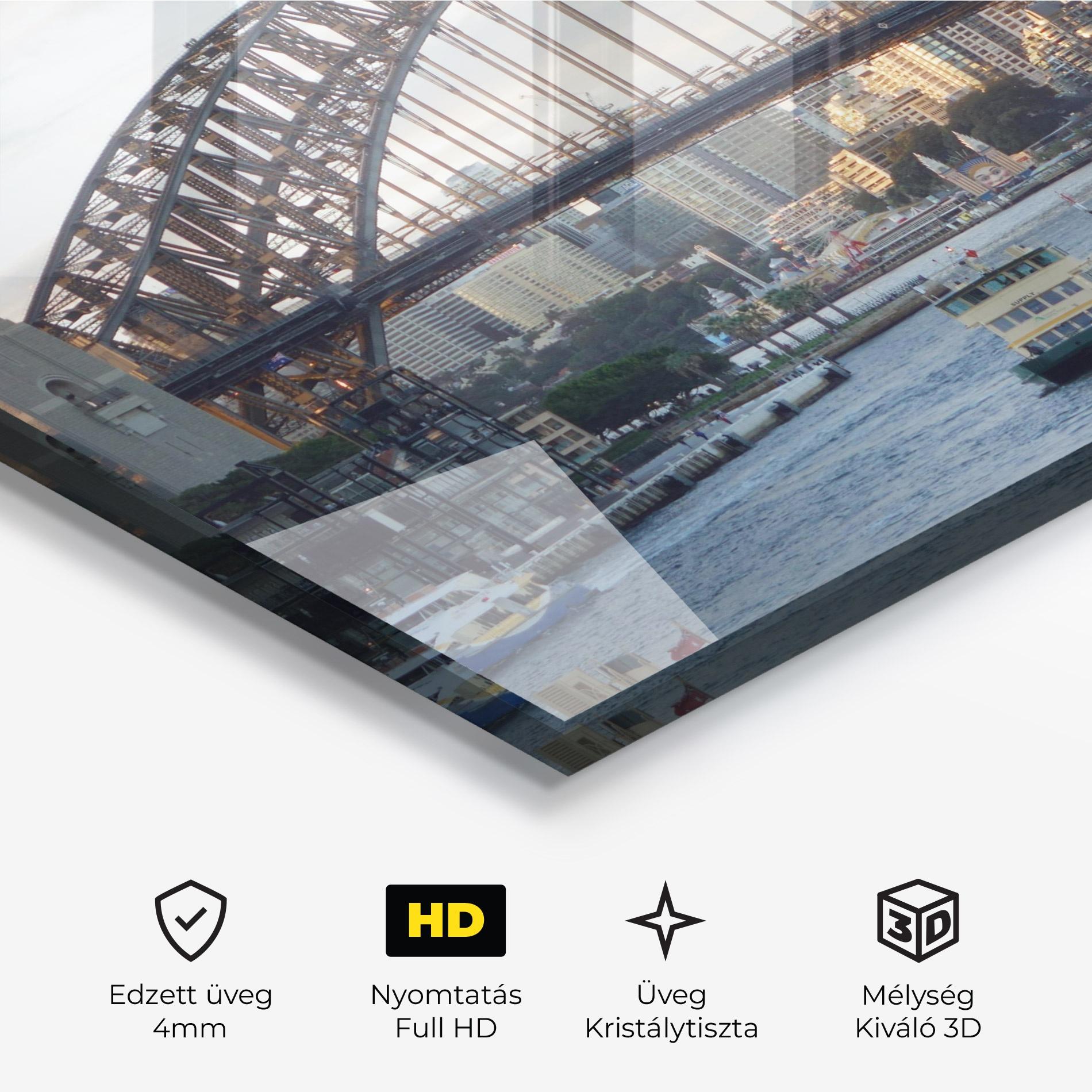 Üvegkép Harbour Bridge View mockup 3