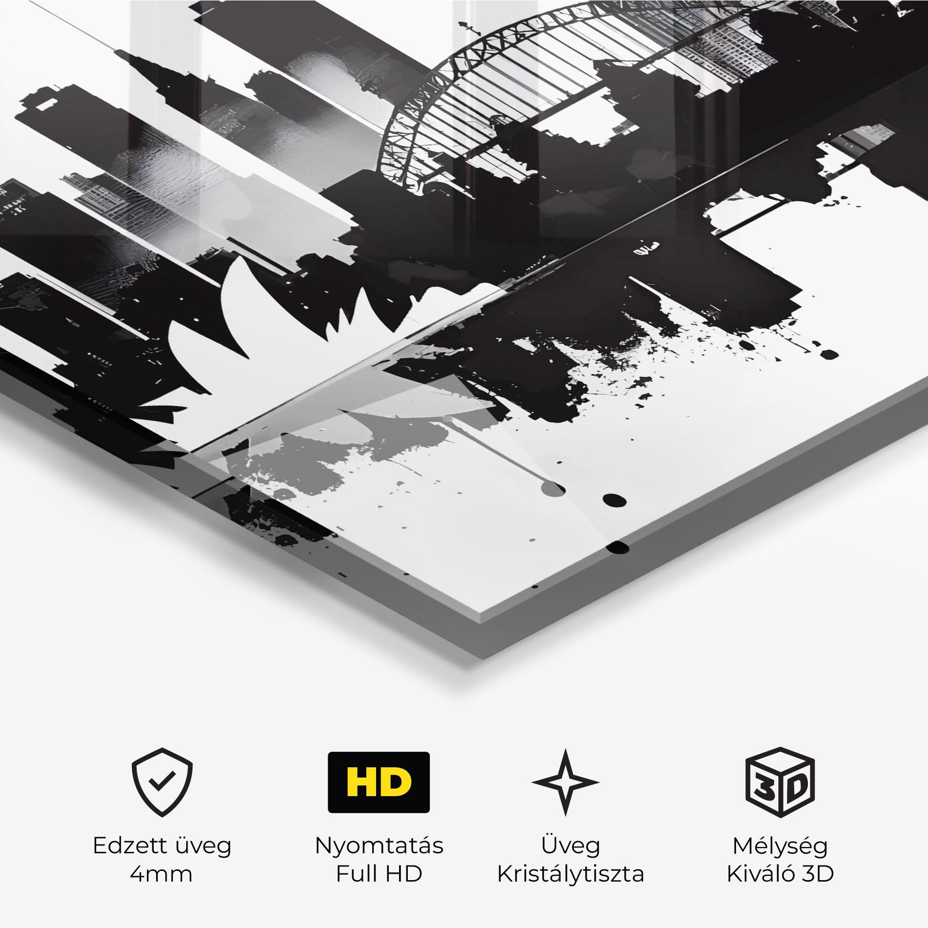 Üvegkép Opera House Art mockup 3