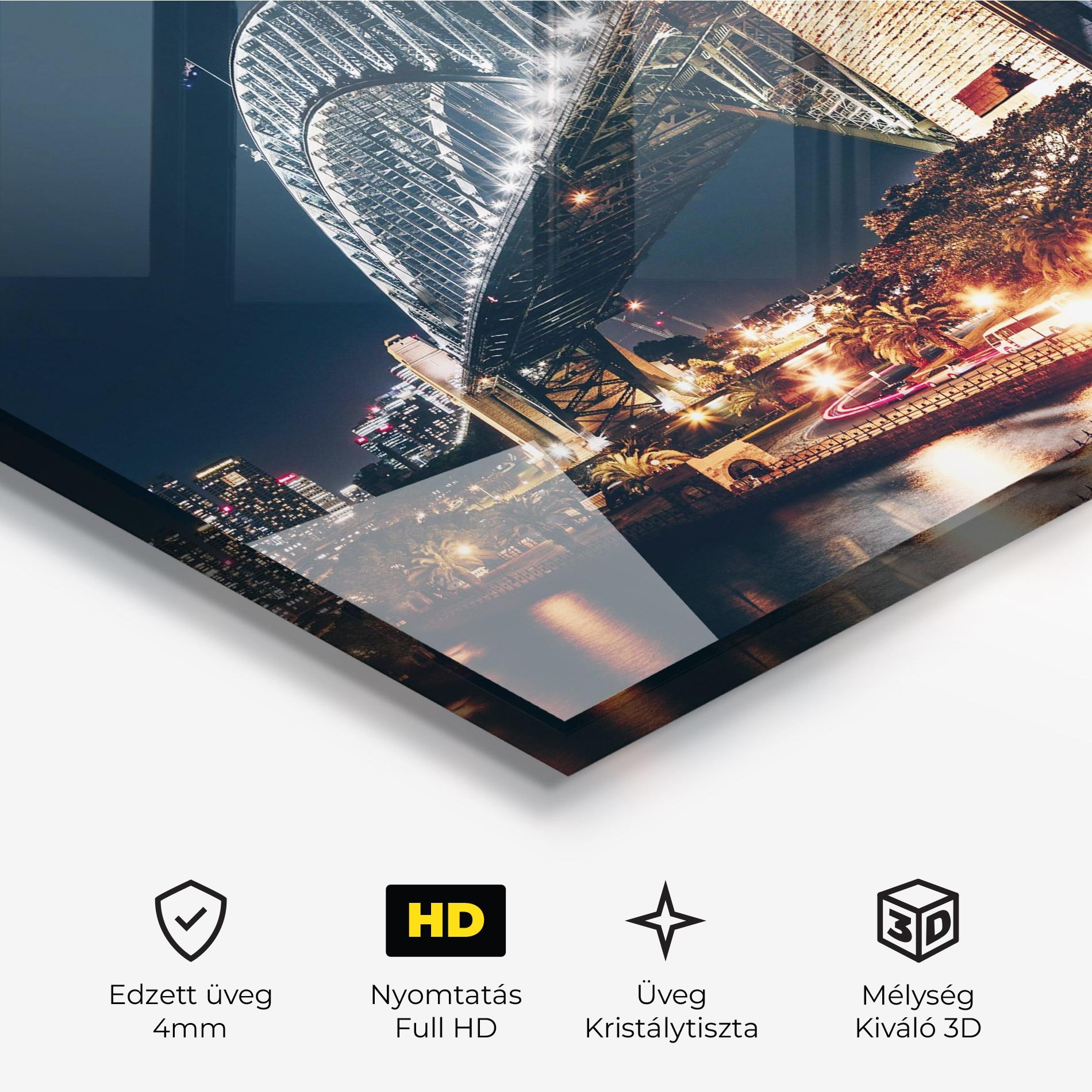 Üvegkép Sydney Harbour Bridge mockup 3