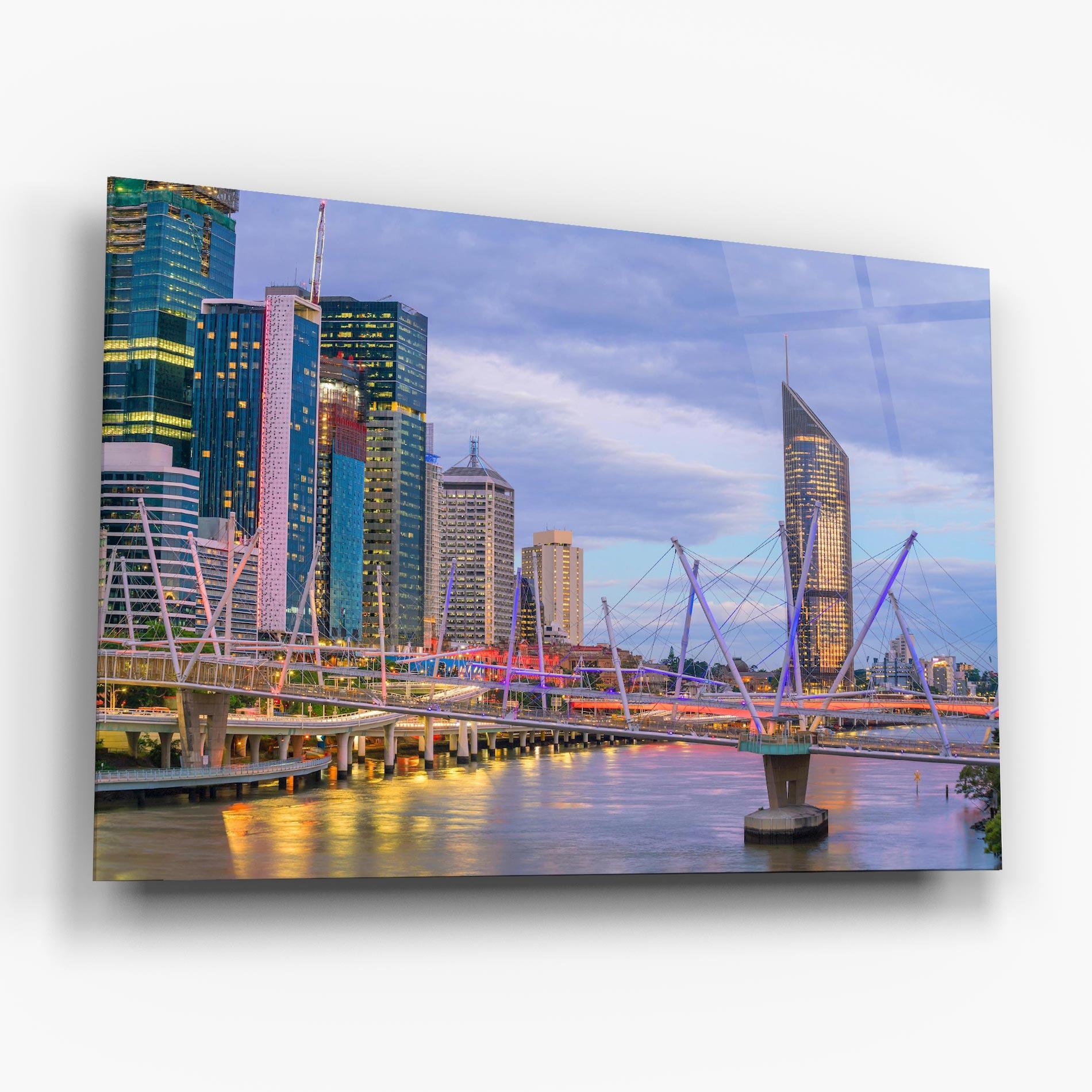Üvegkép Brisbane River Australia mockup 6