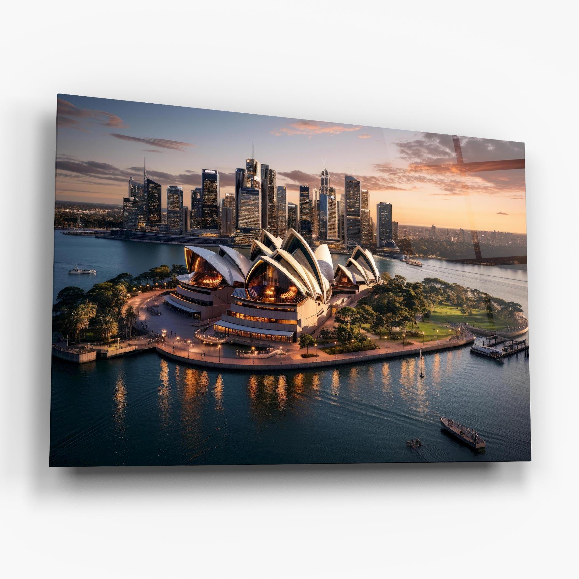 Üvegkép Sydney Australia Sunset mockup 6