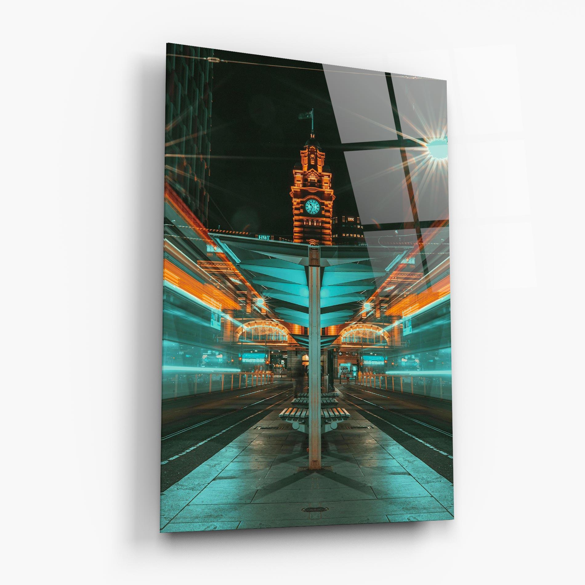 Üvegkép Clock Tower Light mockup 6