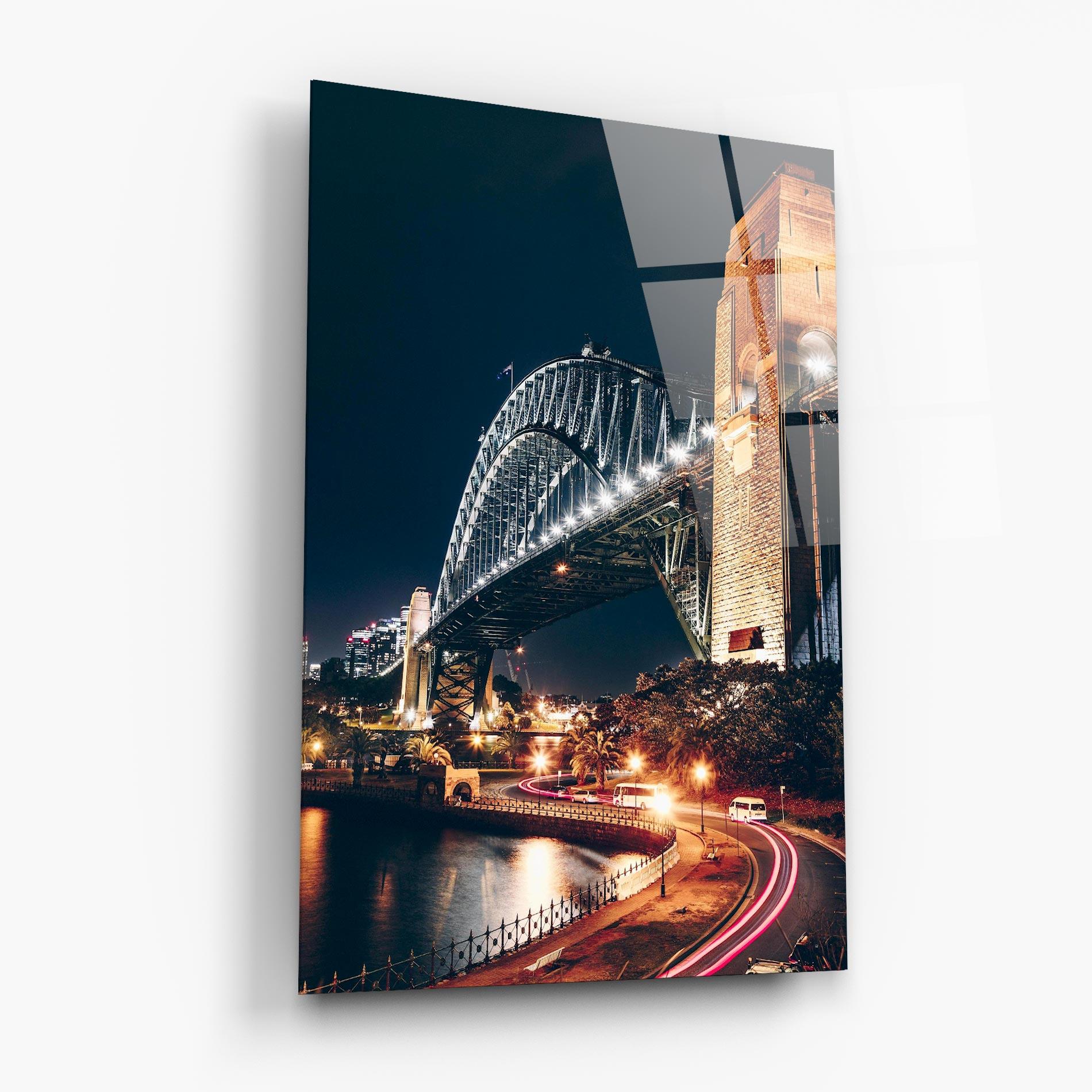 Üvegkép Sydney Harbour Bridge mockup 6