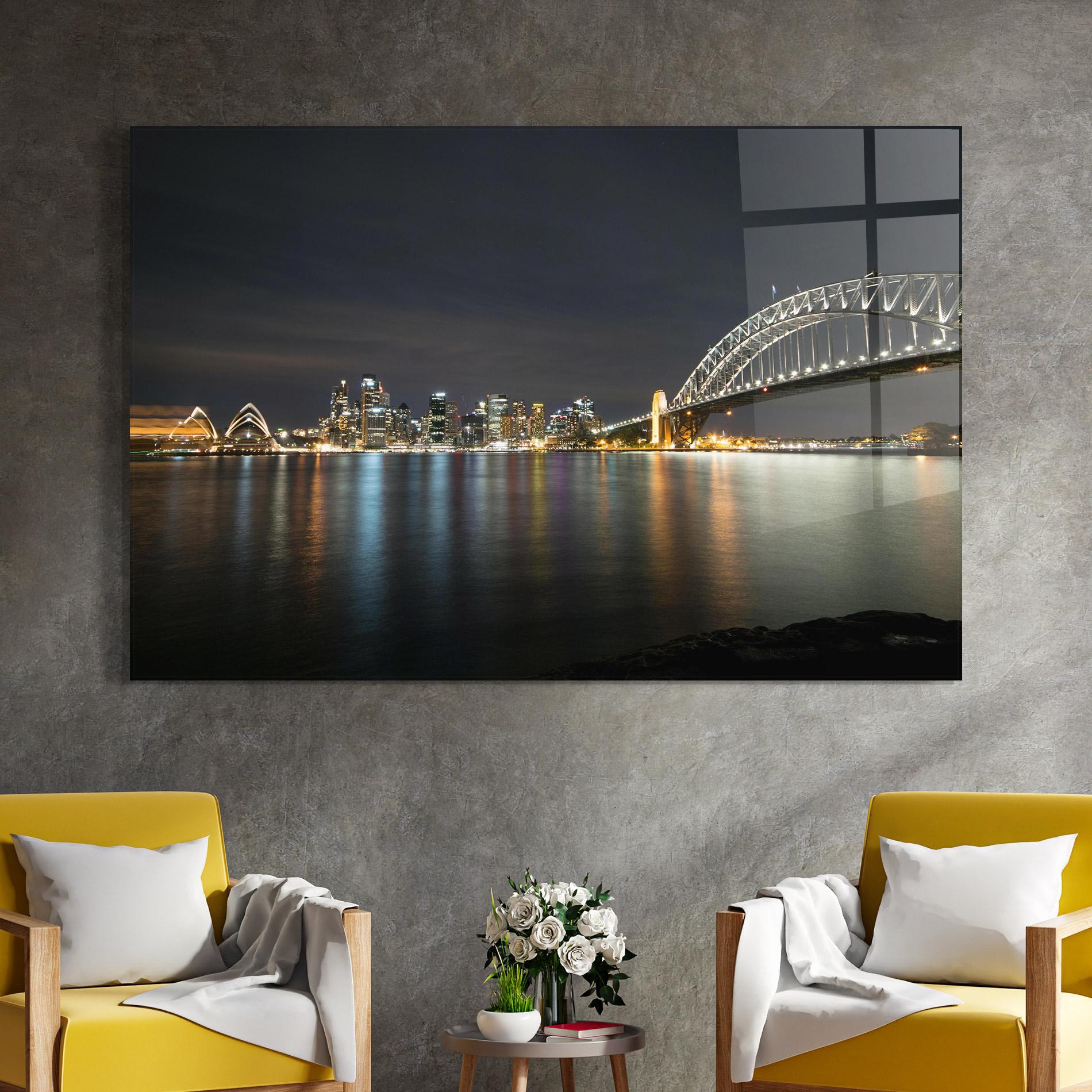 Üvegkép Harbour Bridge mockup 4