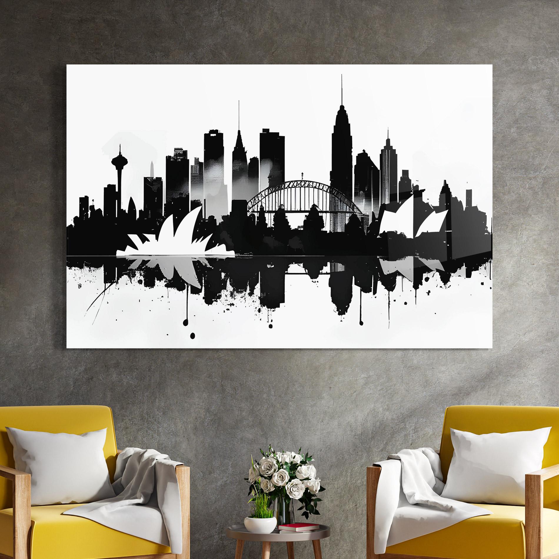 Üvegkép Opera House Art mockup 4