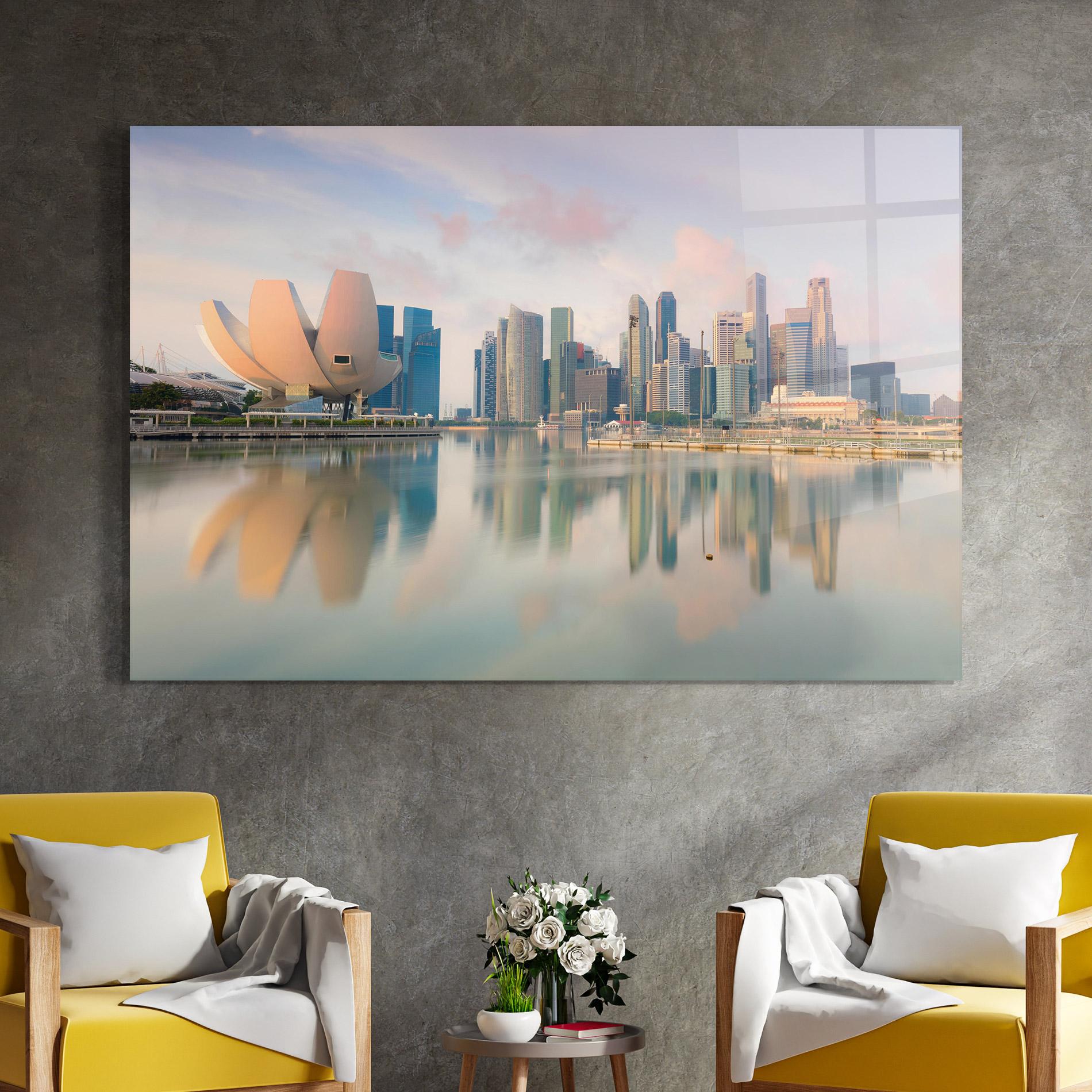 Üvegkép Singapore Buildings mockup 4