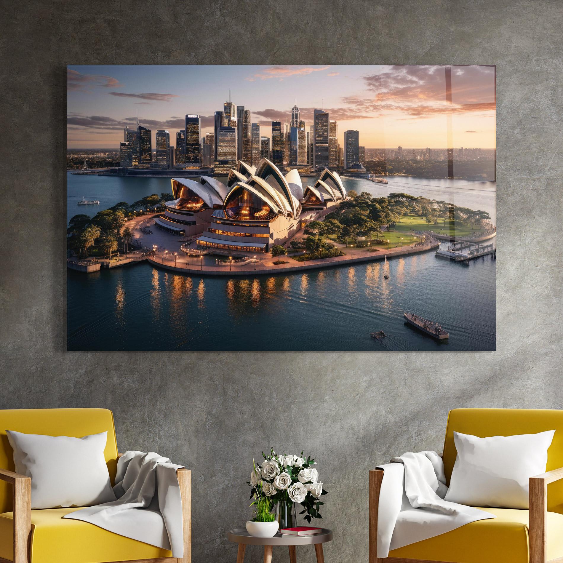 Üvegkép Sydney Australia Sunset mockup 4