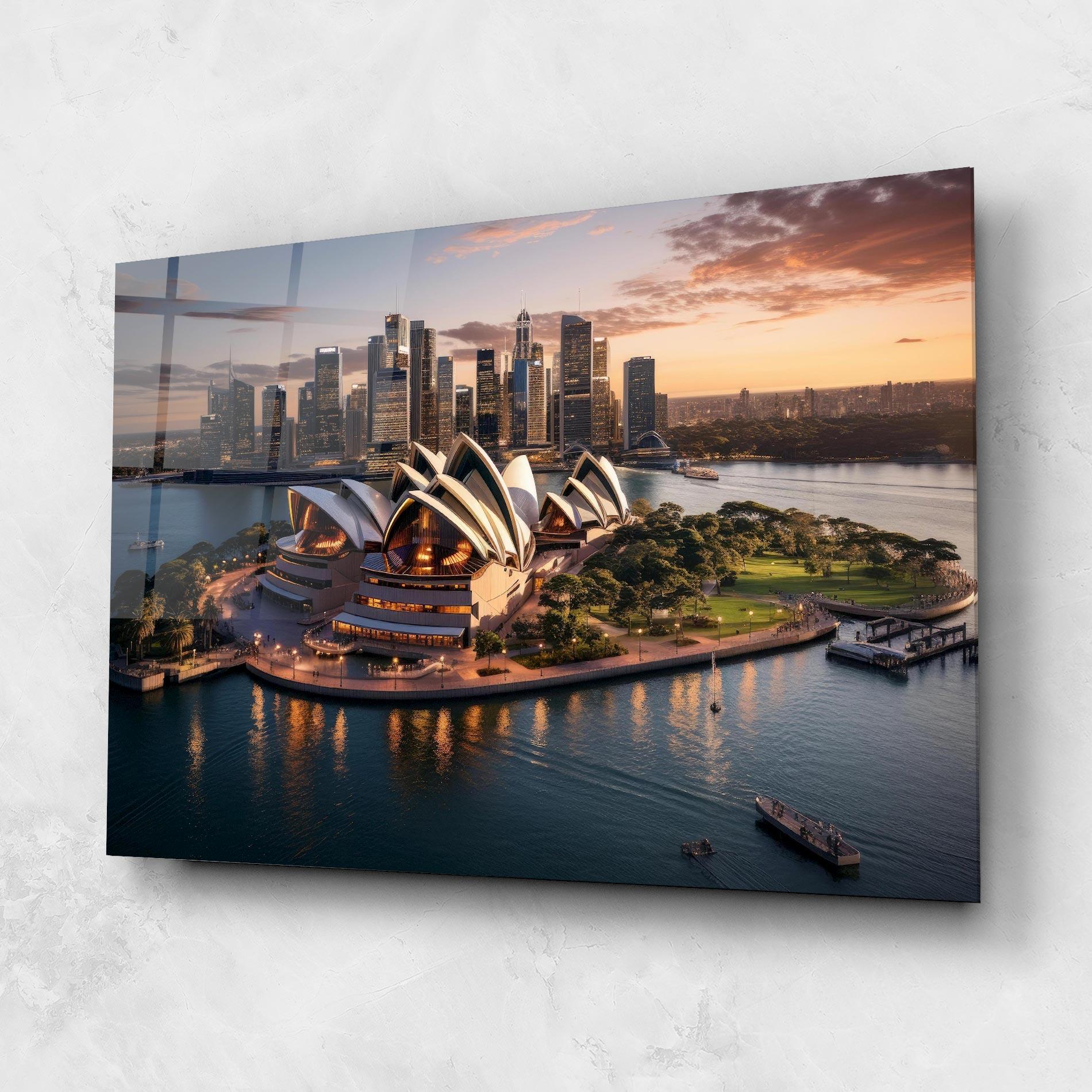 Üvegkép Sydney Australia Sunset mockup 1