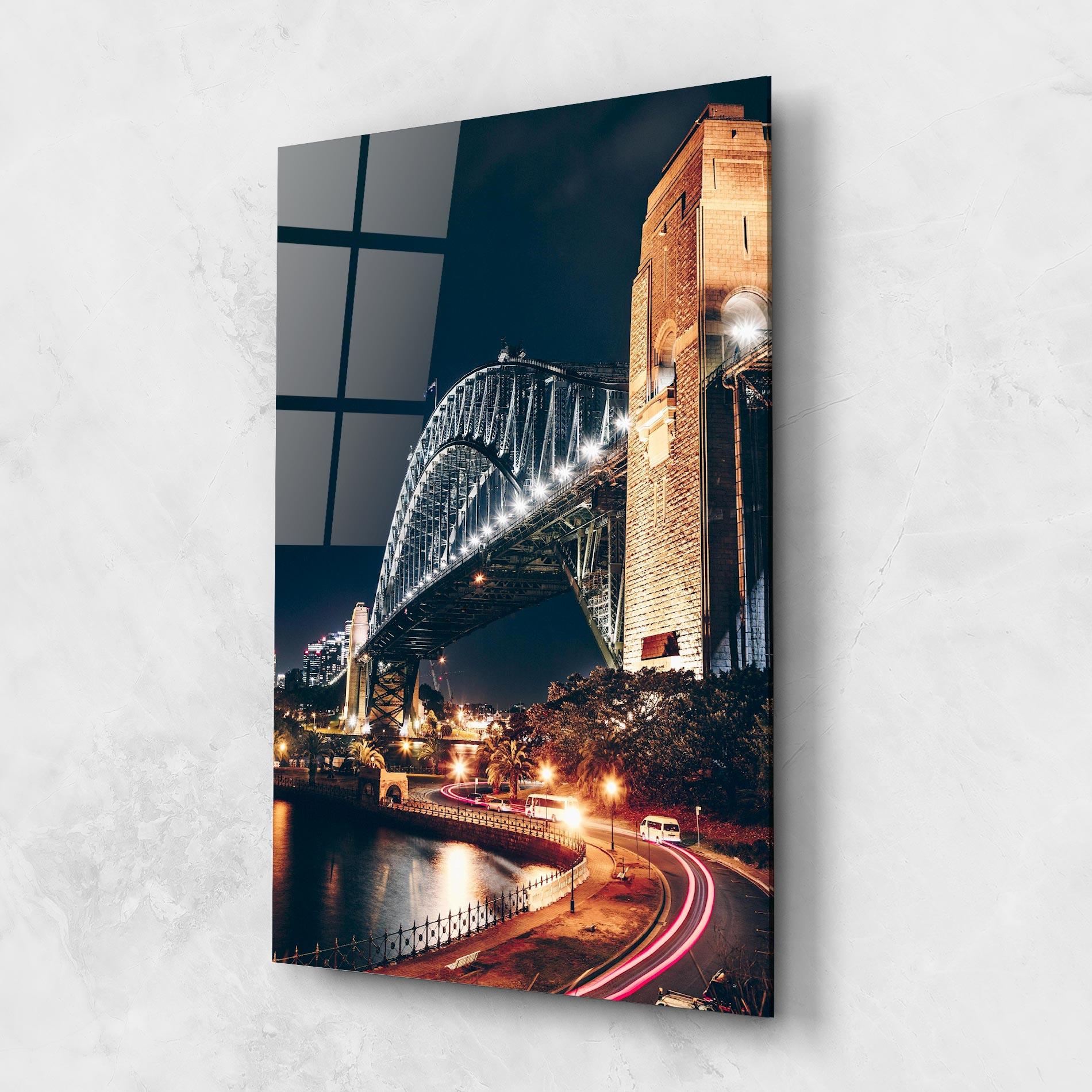 Üvegkép Sydney Harbour Bridge mockup 1