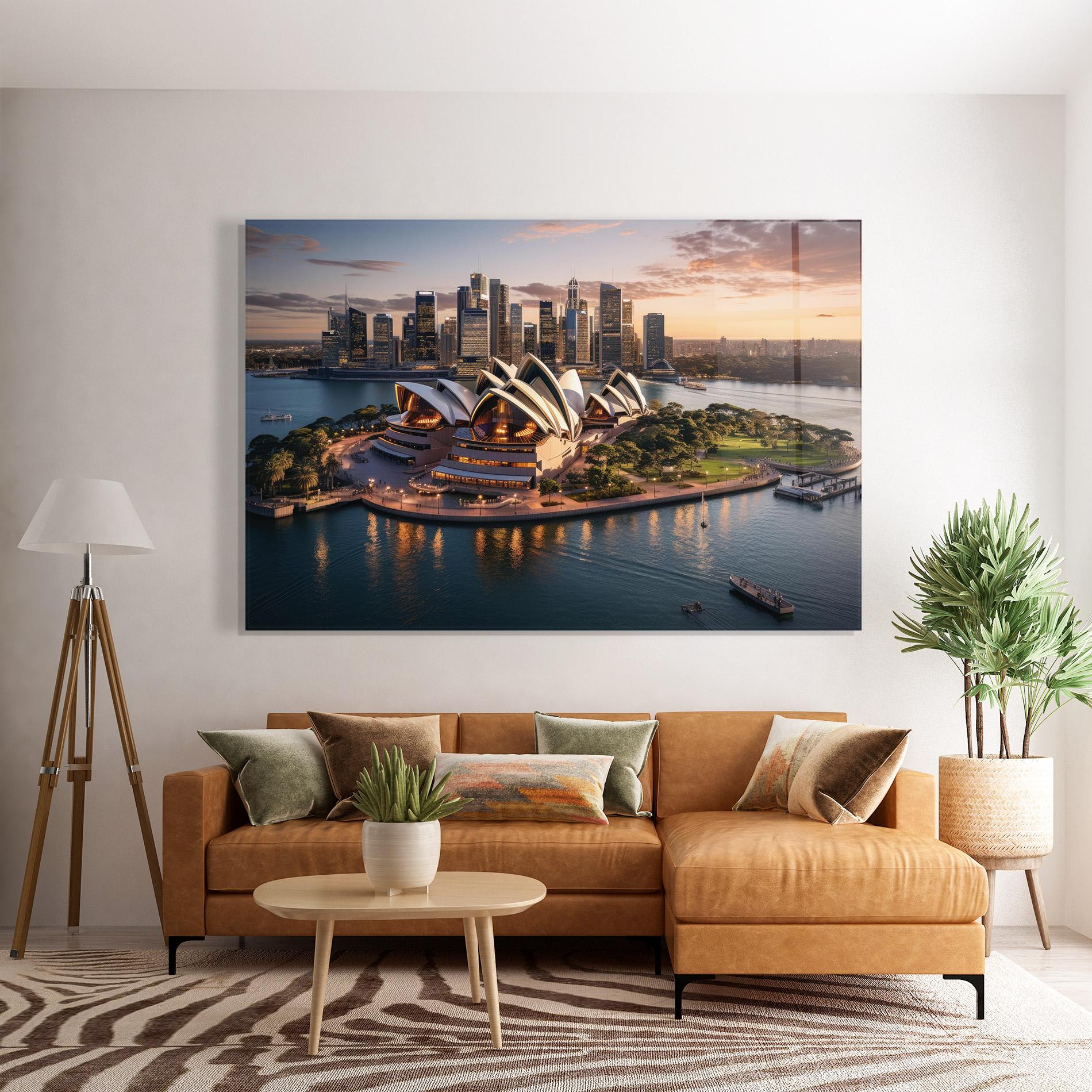 Üvegkép Sydney Australia Sunset mockup 7