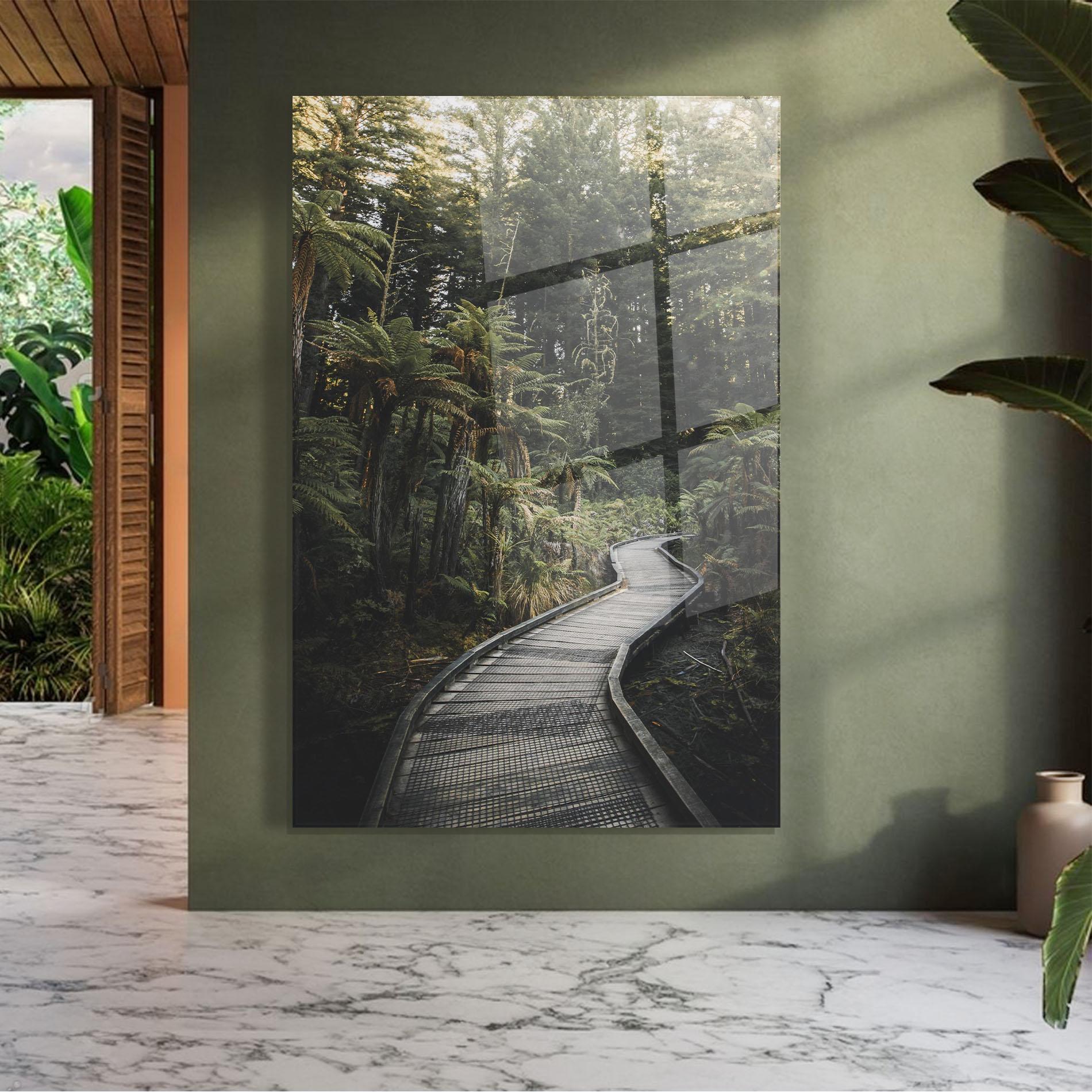 Üvegkép Forest Path View mockup 7