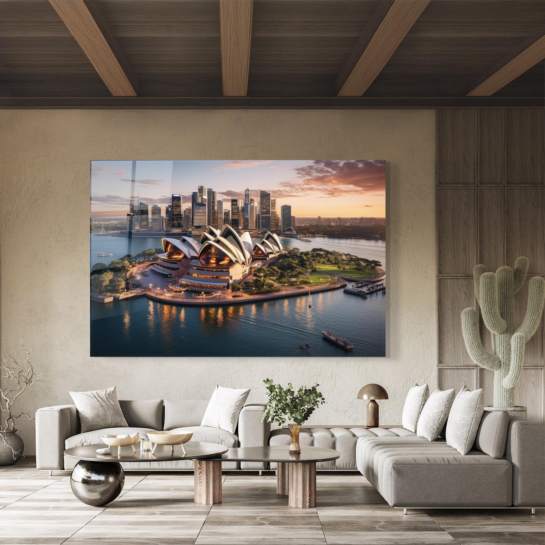 Üvegkép Sydney Australia Sunset mockup 8