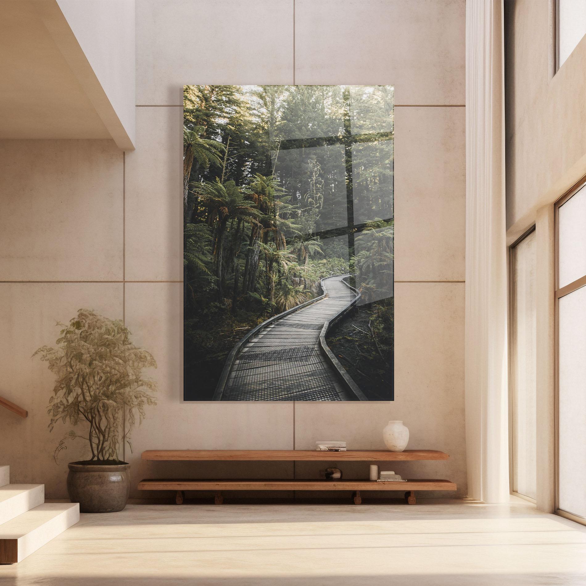 Üvegkép Forest Path View mockup 8