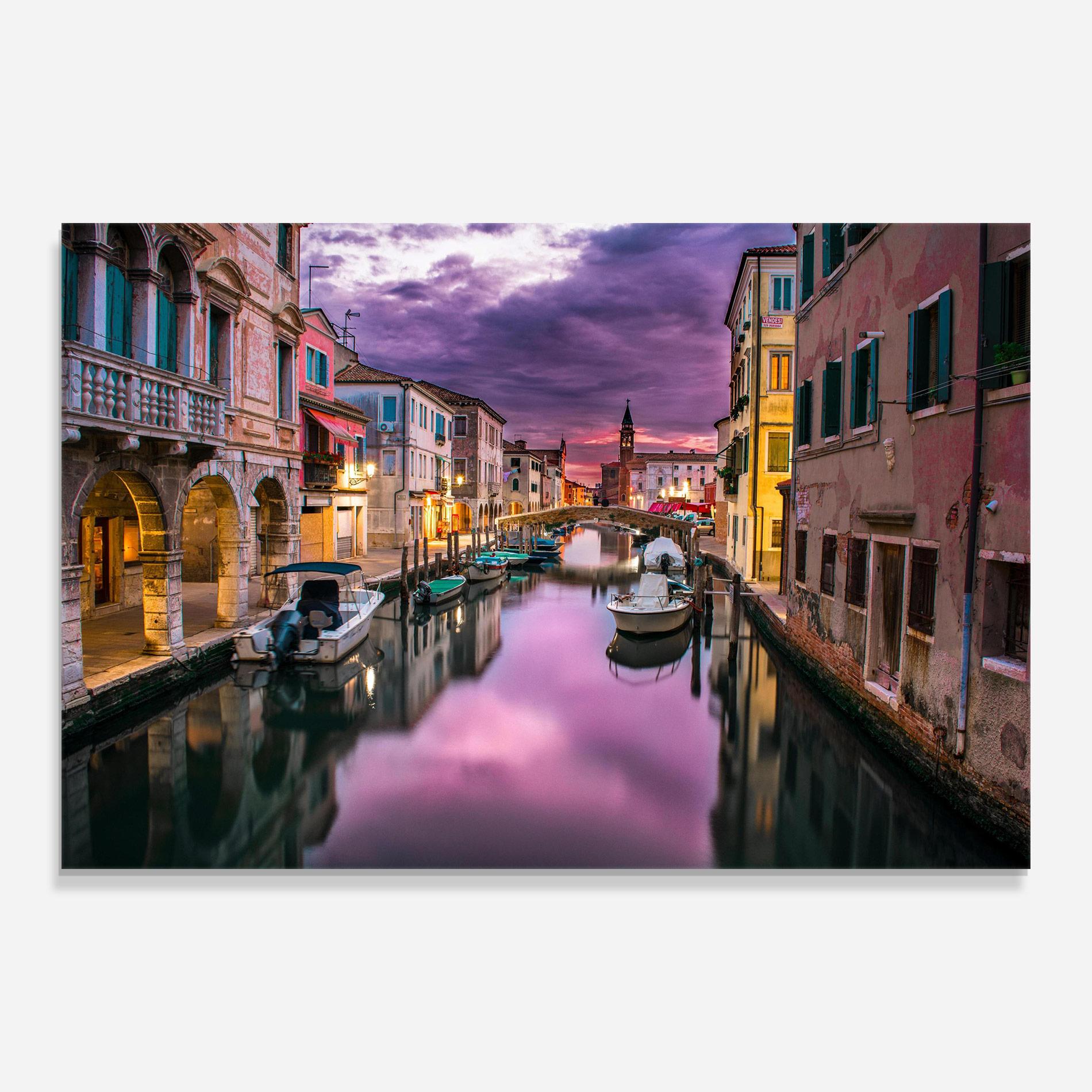 Üvegkép Purple Light Venecia mockup 0