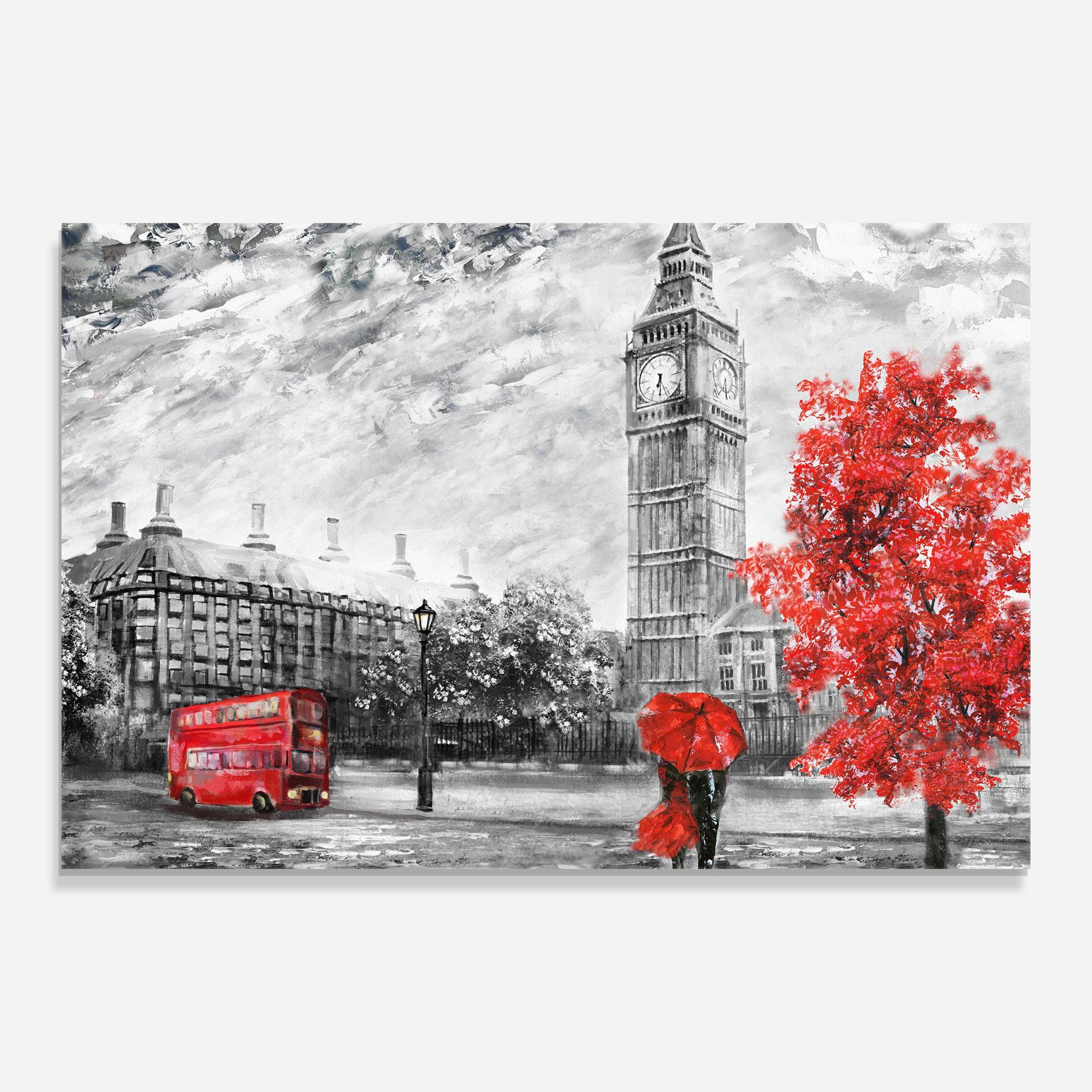 Üvegkép Rainy London mockup 0