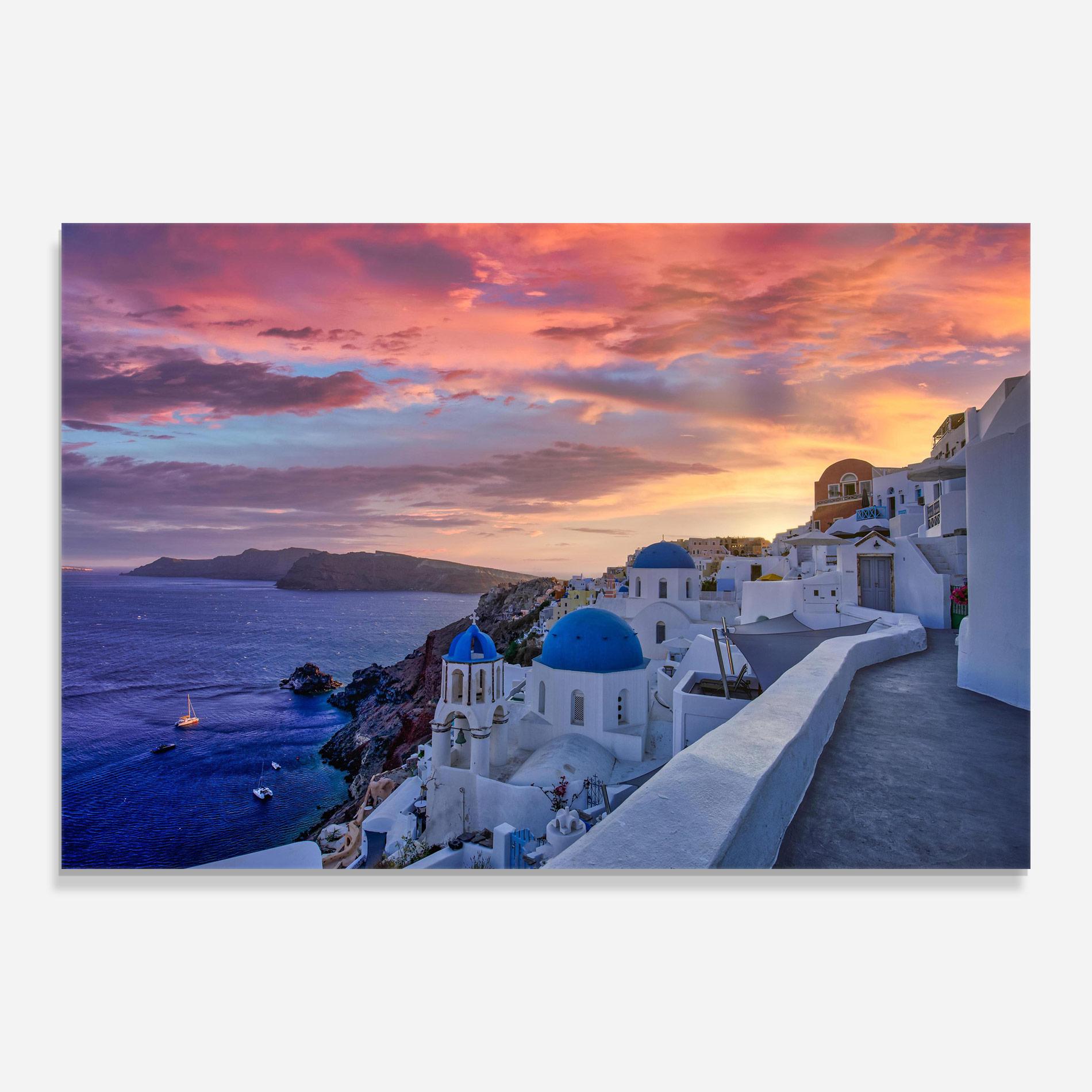 Üvegkép Santorini View mockup 0