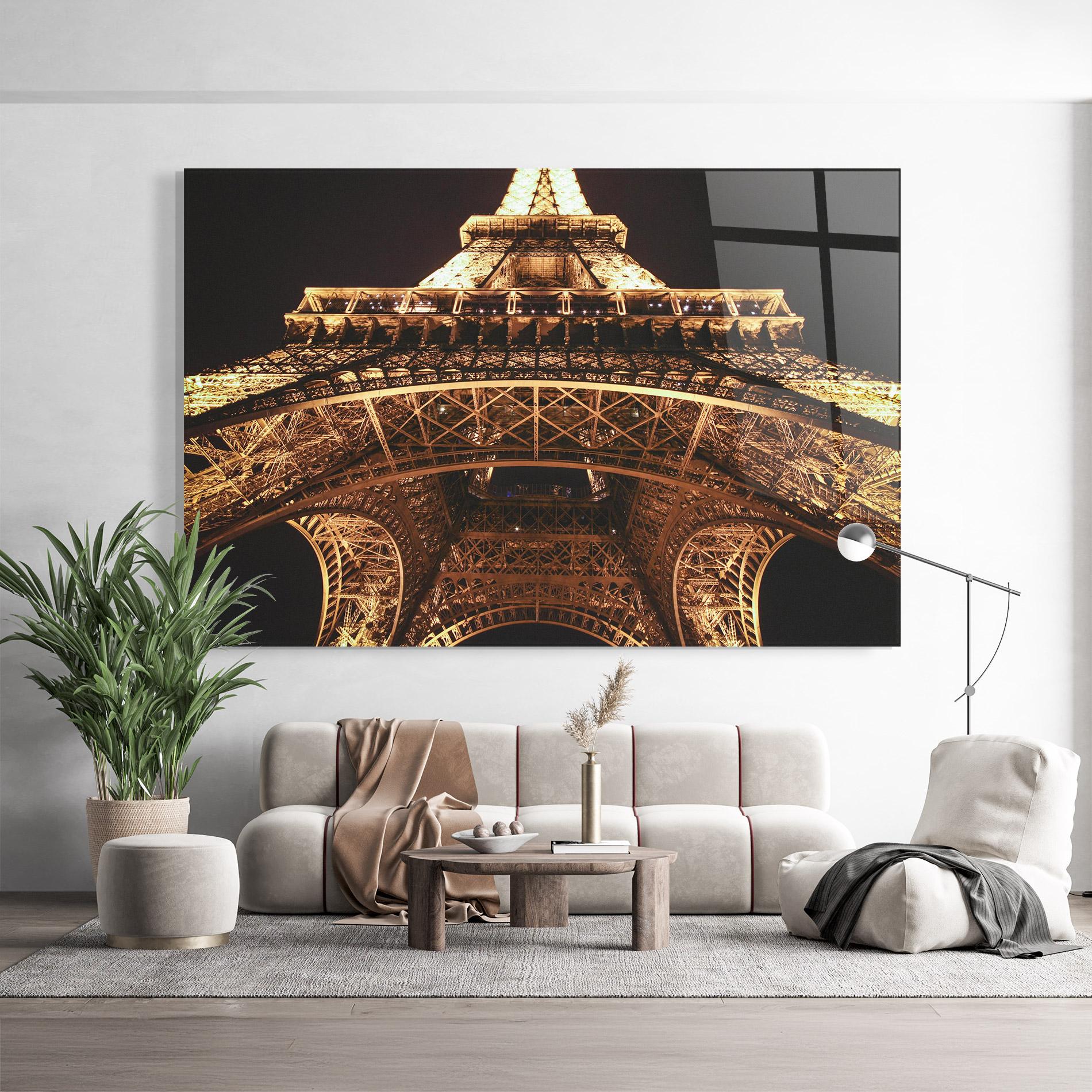 Üvegkép Eiffel Tower At Night mockup 9