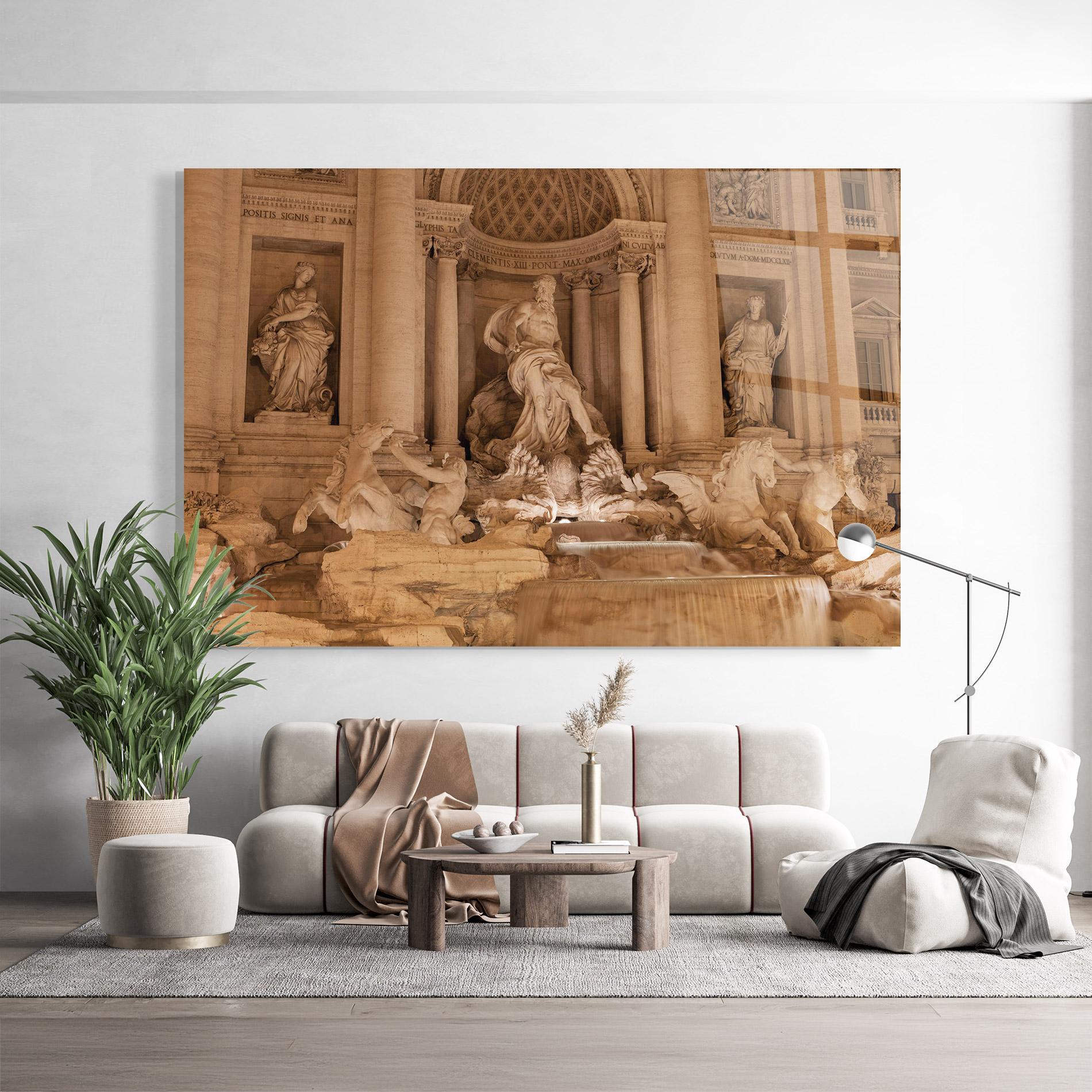 Üvegkép Fontana Di Trevi mockup 9