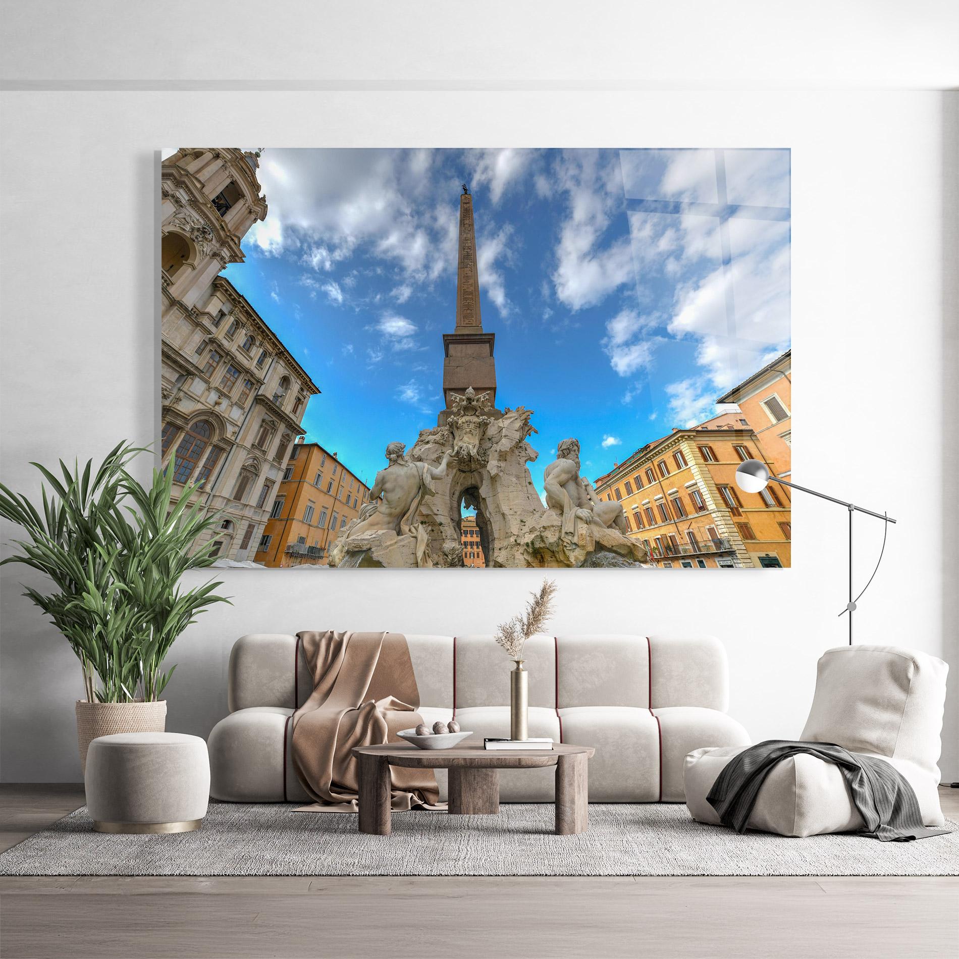 Üvegkép Piazza Navona Italy mockup 9