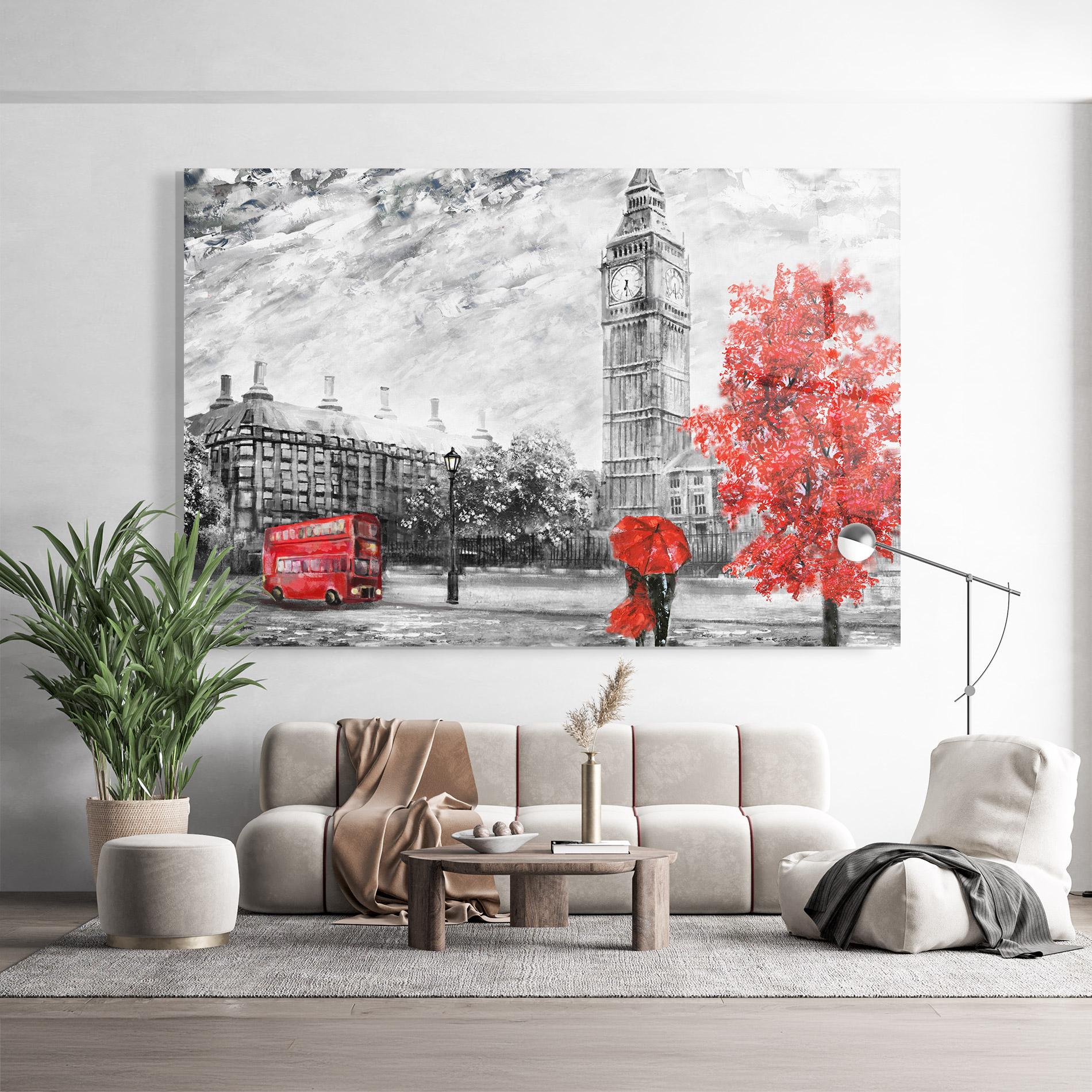 Üvegkép Rainy London mockup 9