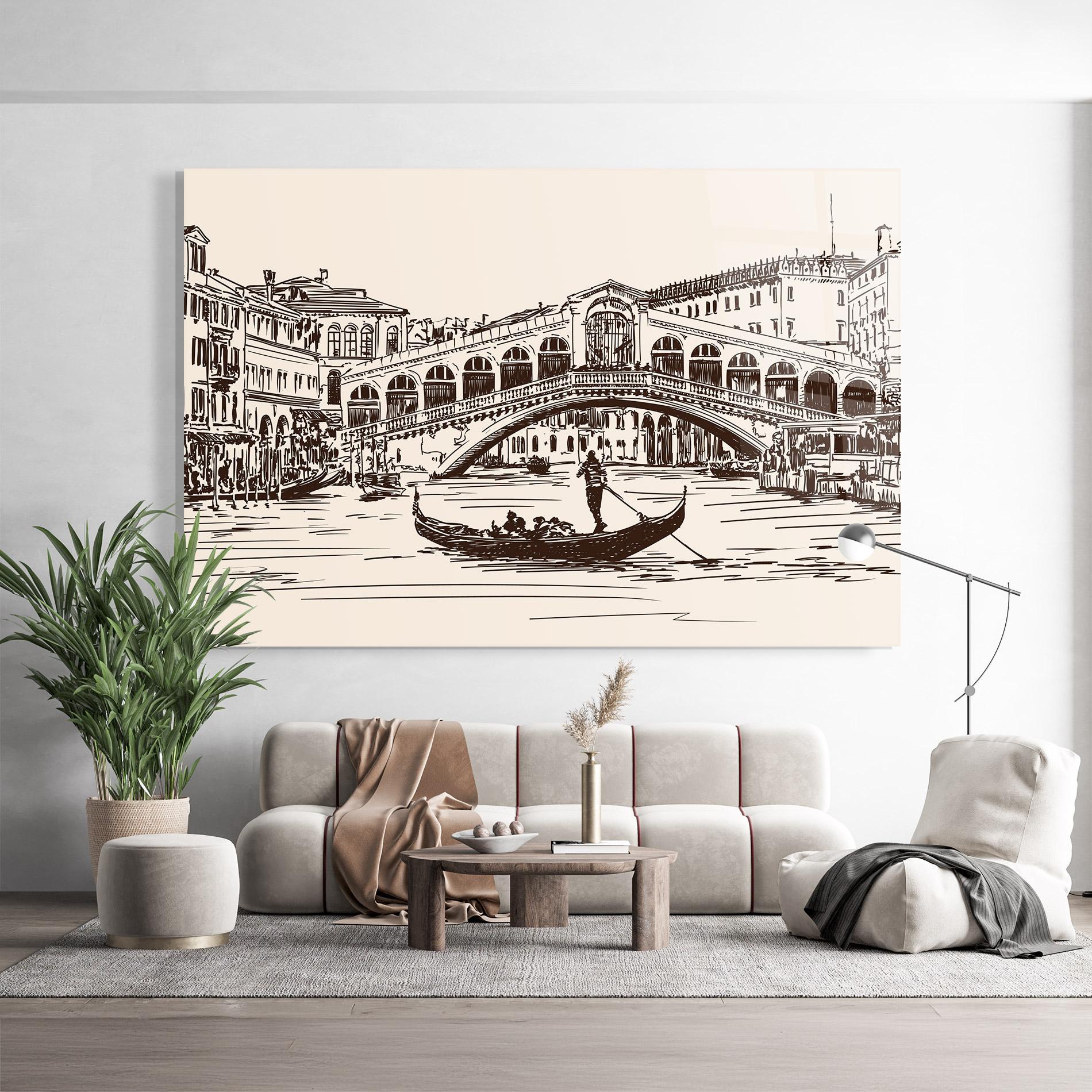 Üvegkép Rialto Bridge mockup 9