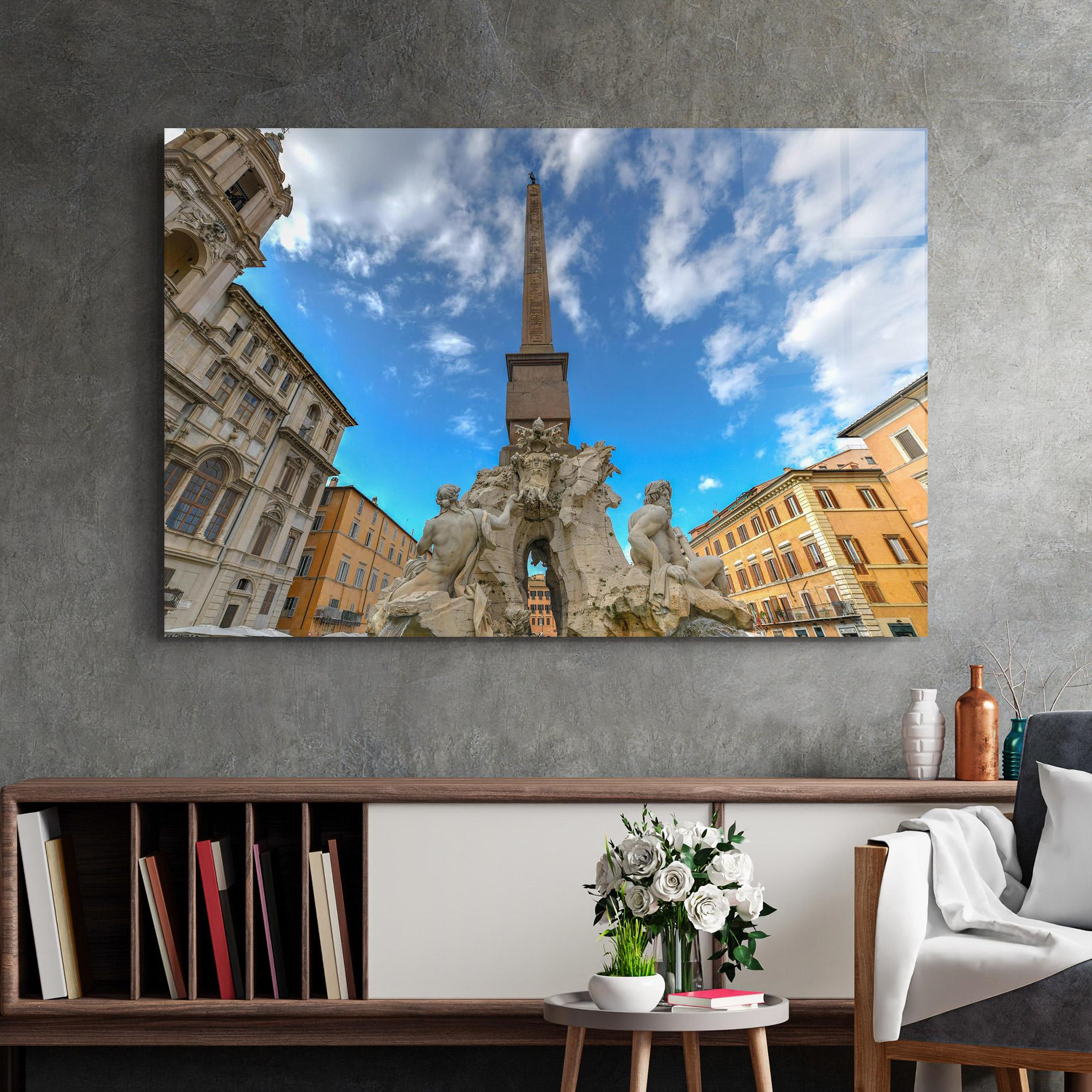 Üvegkép Piazza Navona Italy mockup 2