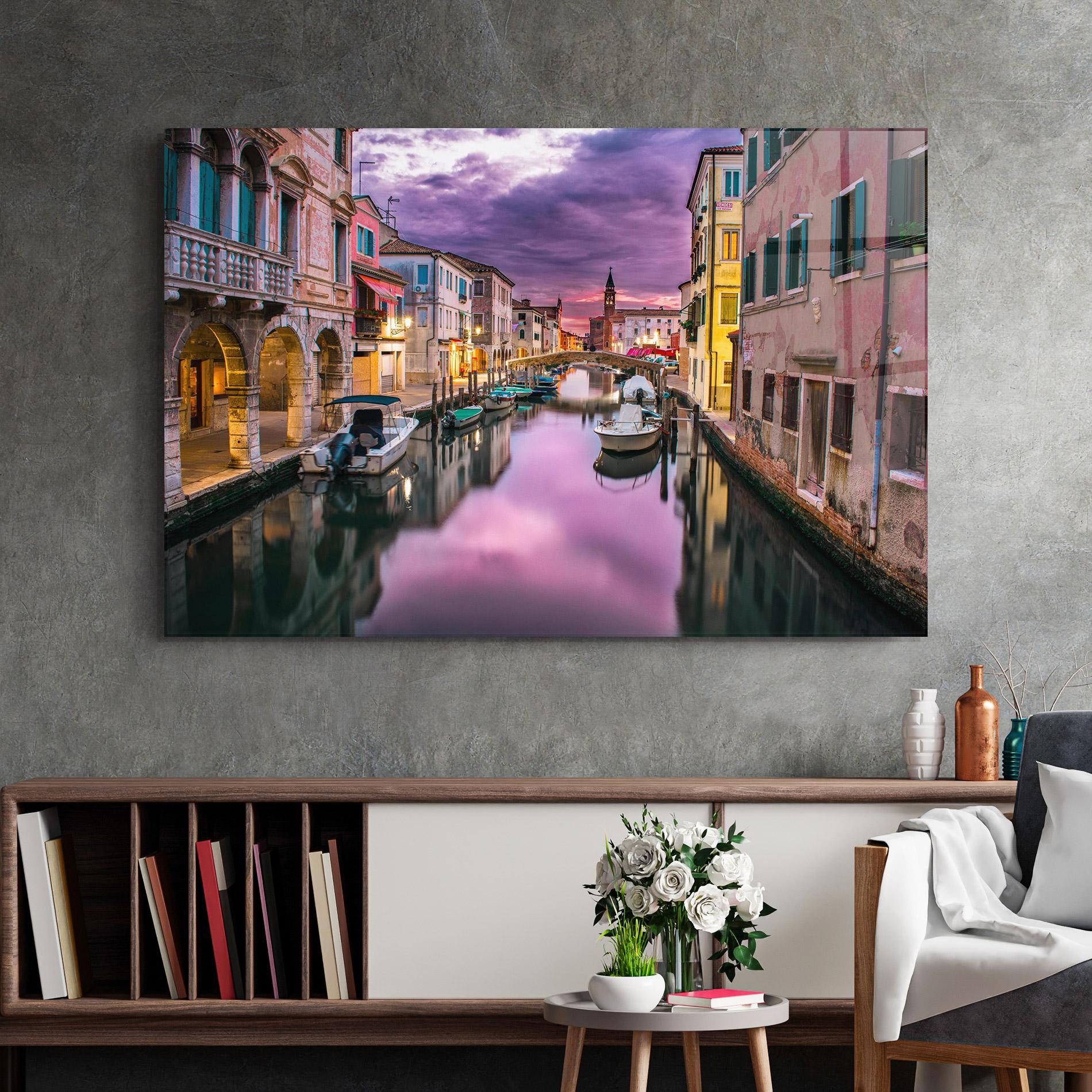 Üvegkép Purple Light Venecia mockup 2