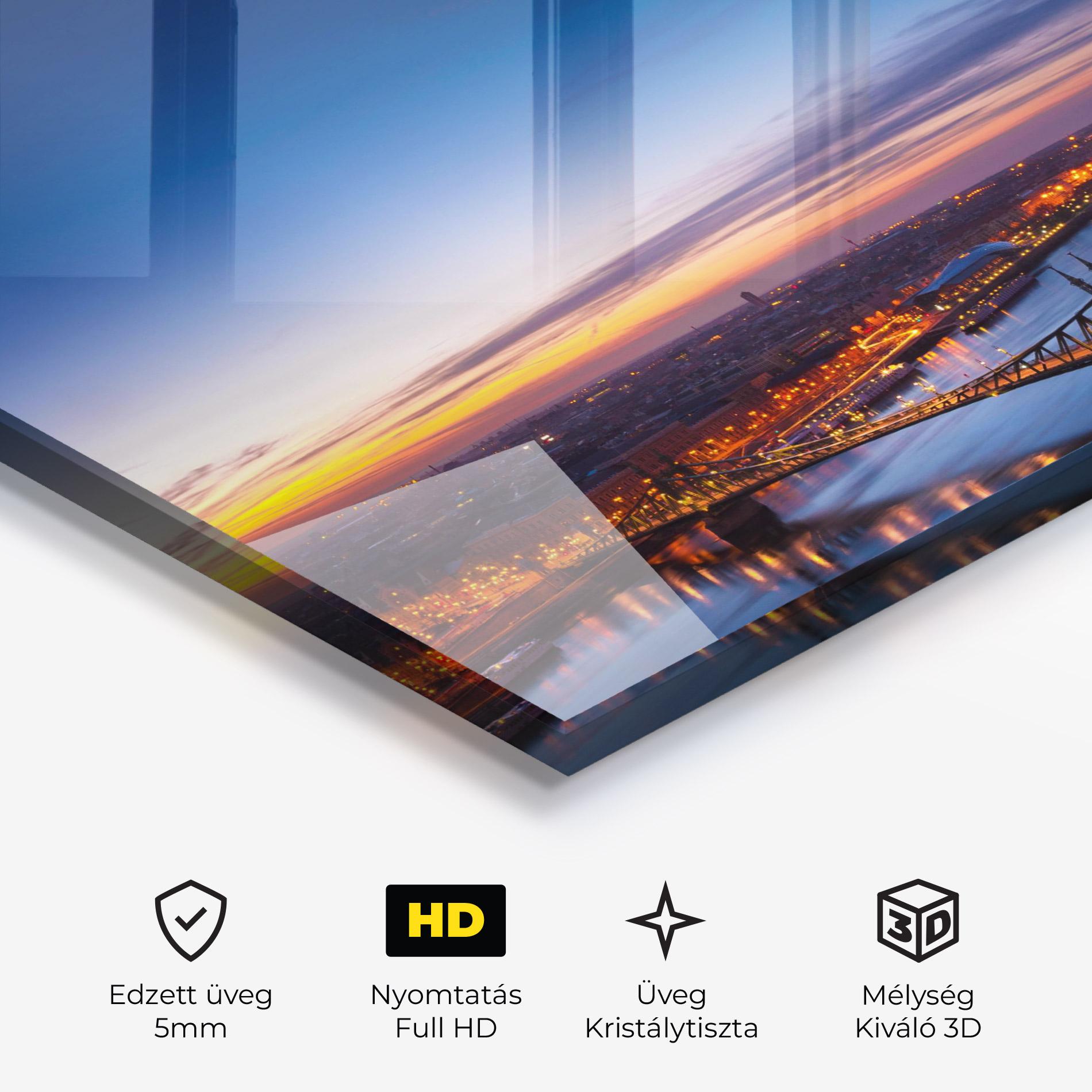 Üvegkép Budapest Sunset mockup 3