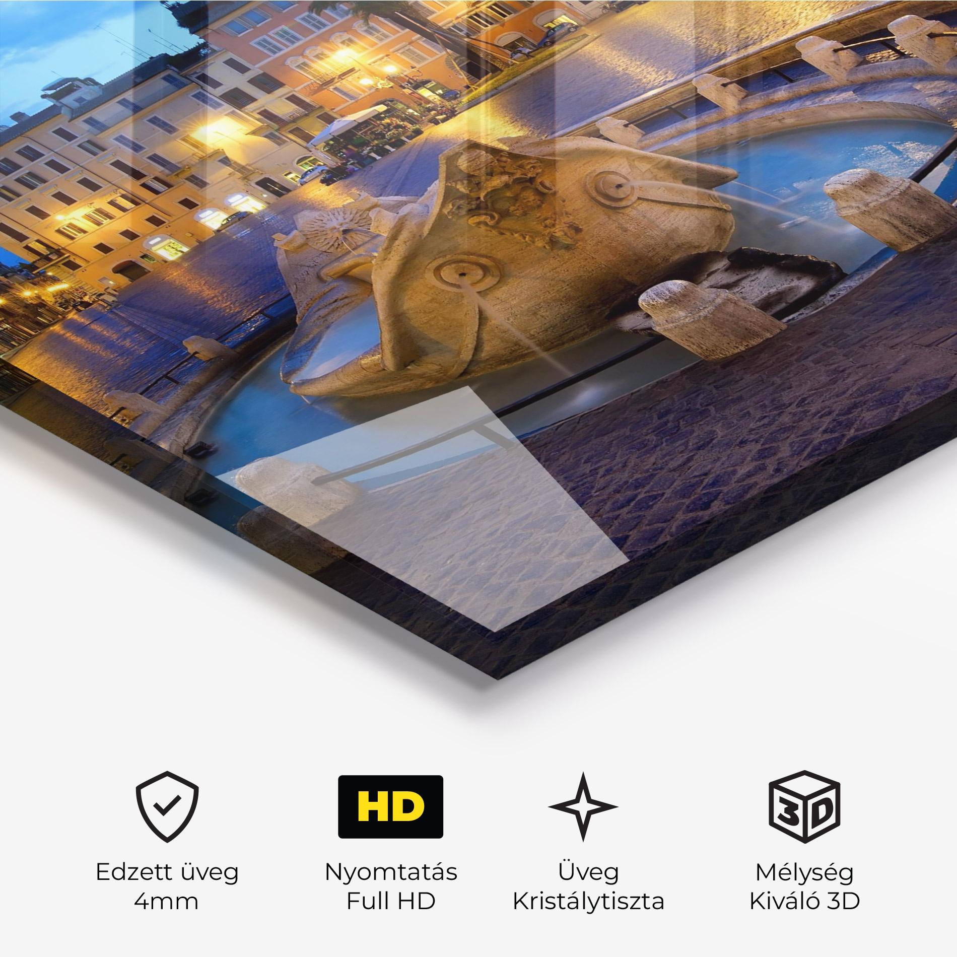 Üvegkép Barcaccia Rome mockup 3