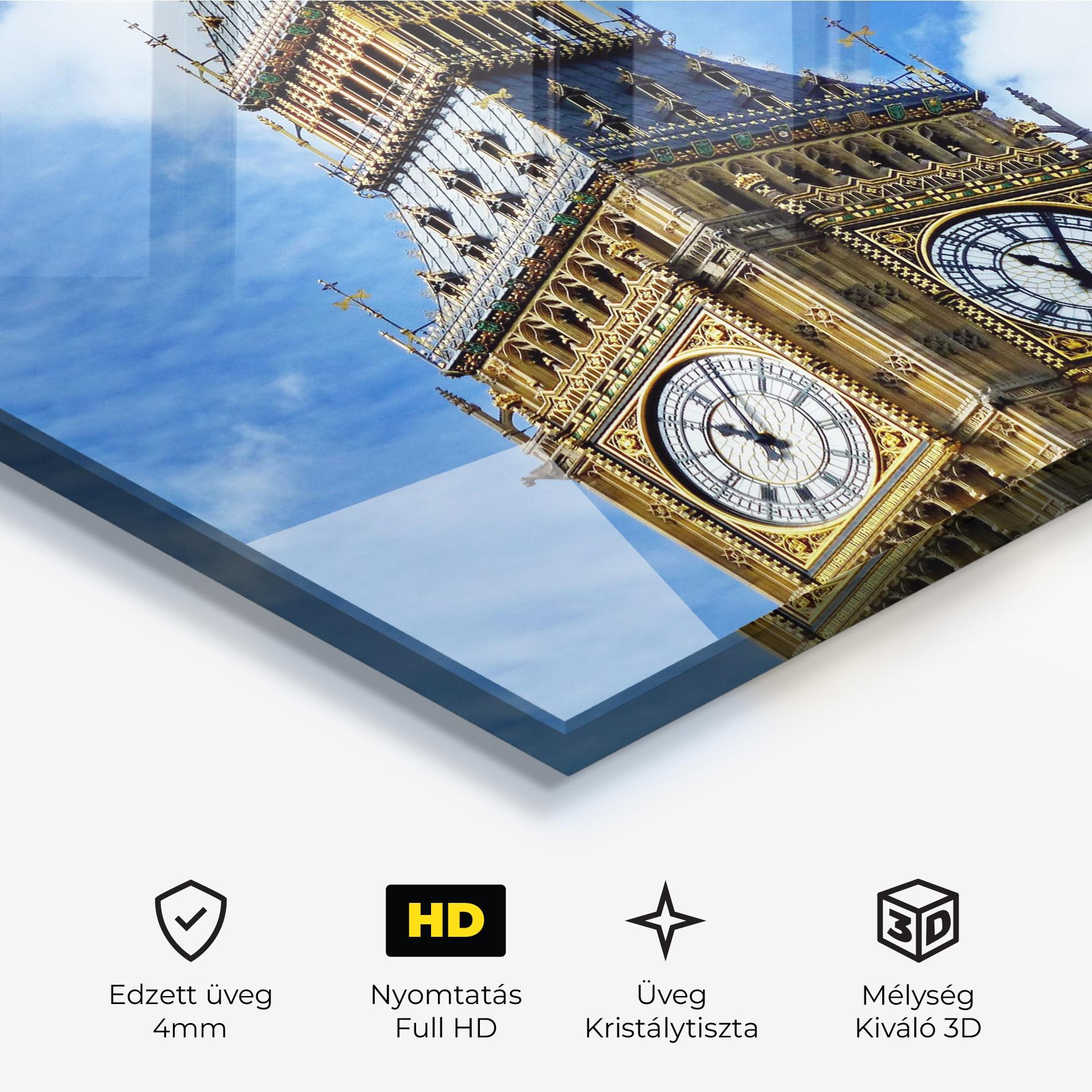 Üvegkép Big Ben mockup 3