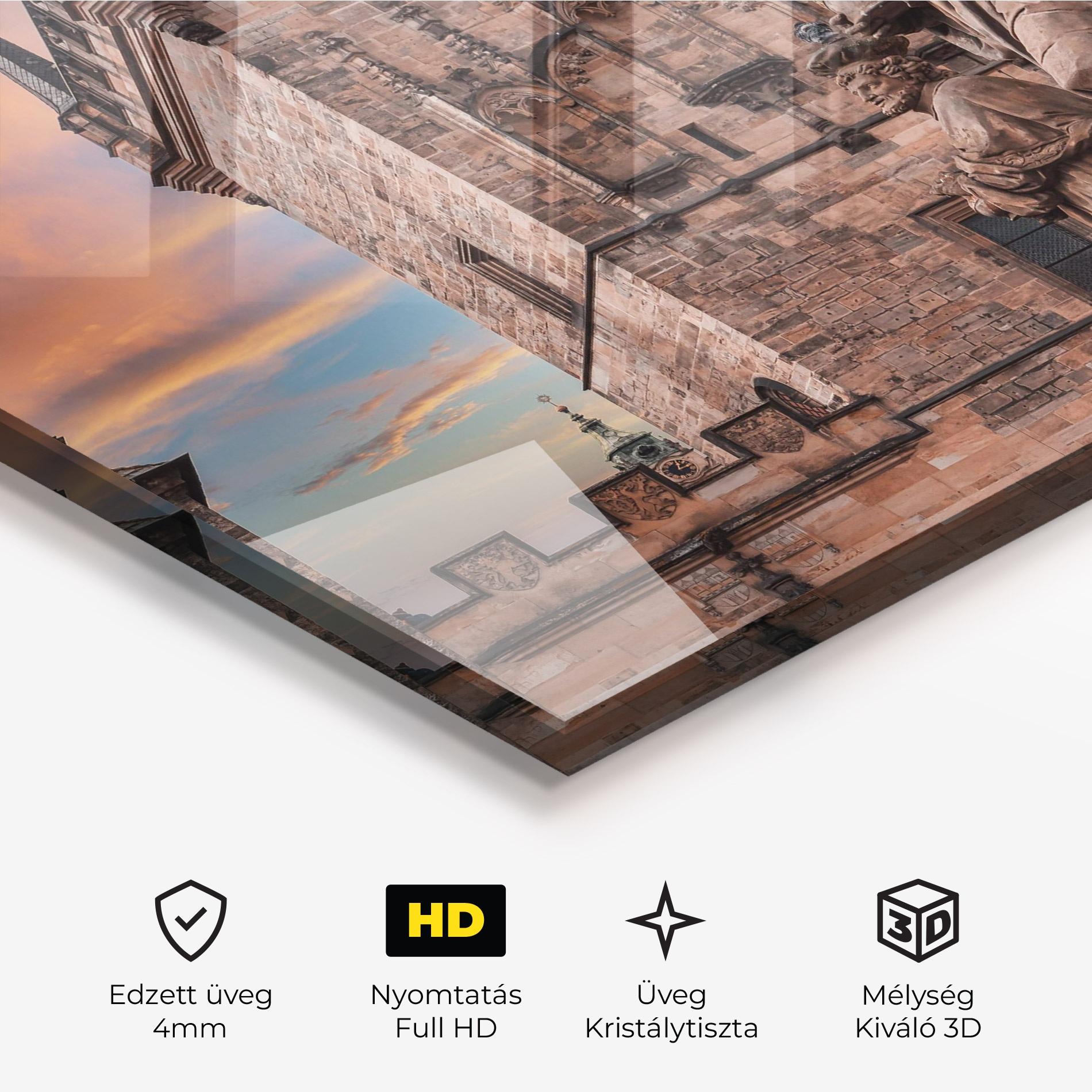 Üvegkép Charles Bridge mockup 3