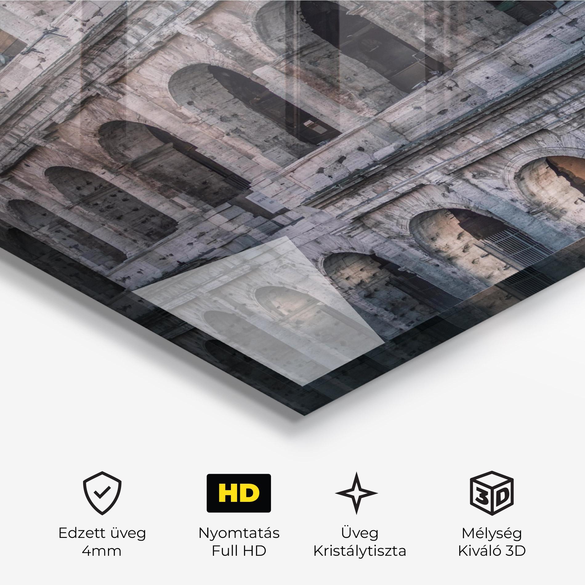 Üvegkép Colosseum Roma mockup 3