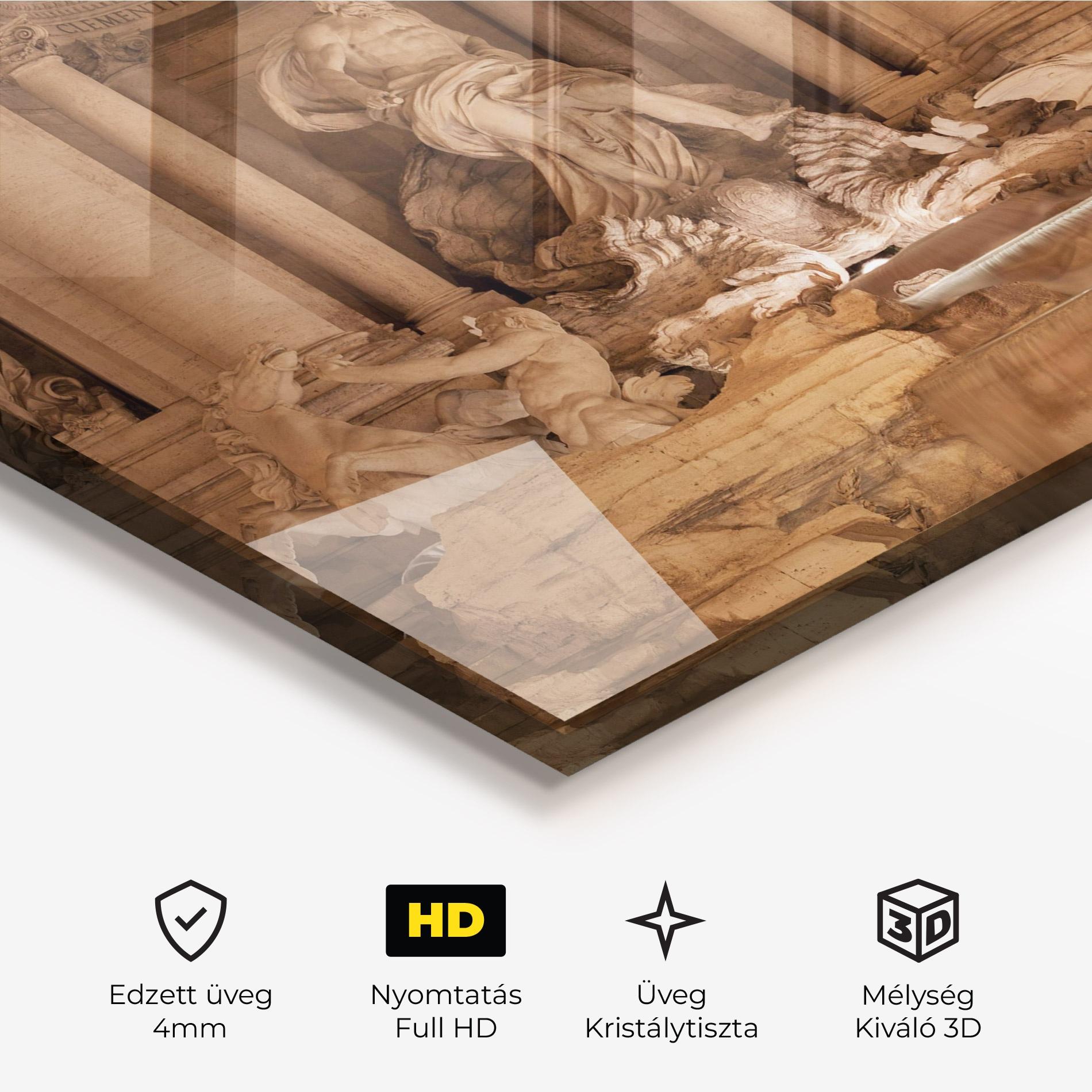 Üvegkép Fontana Di Trevi mockup 3