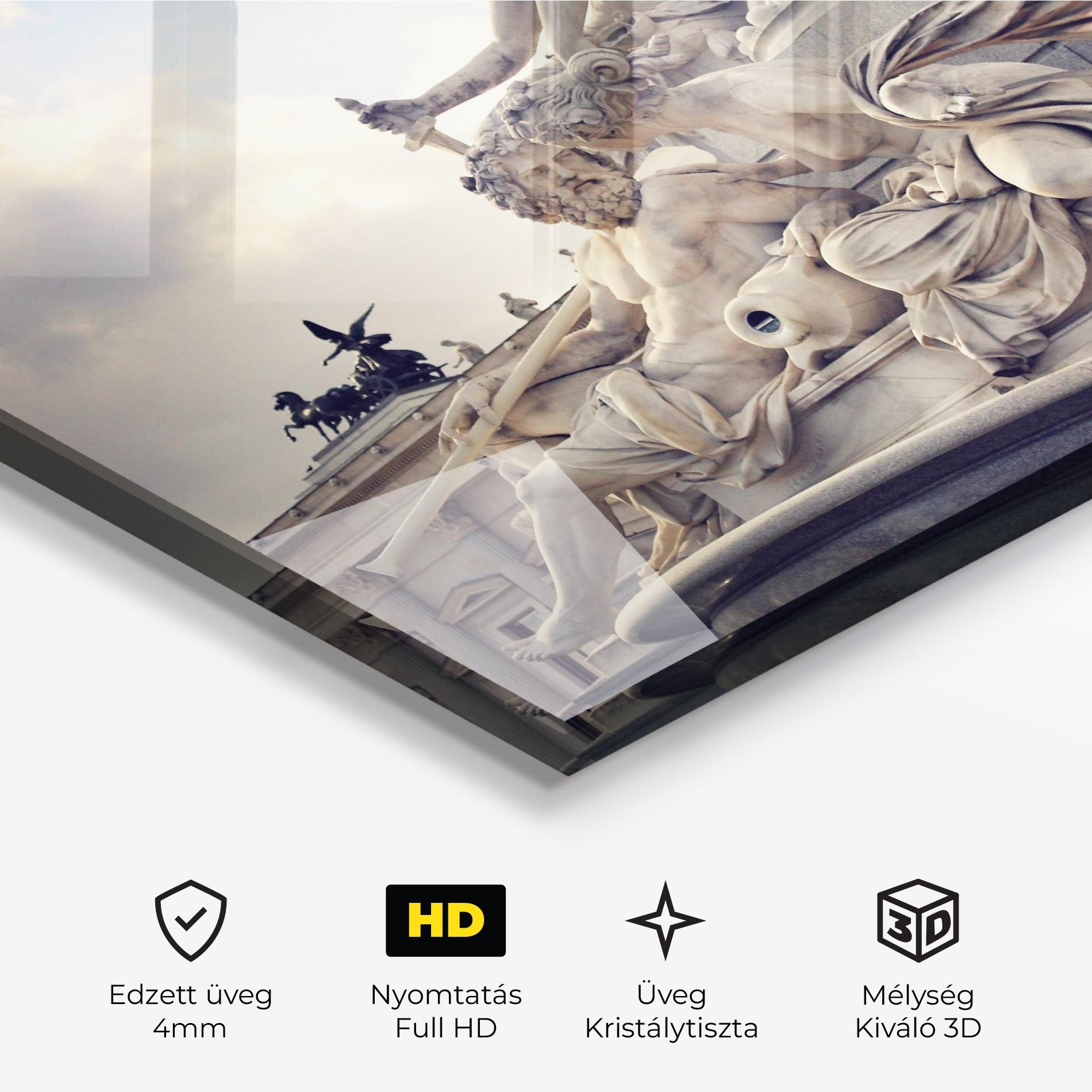 Üvegkép Vienna Statue mockup 3