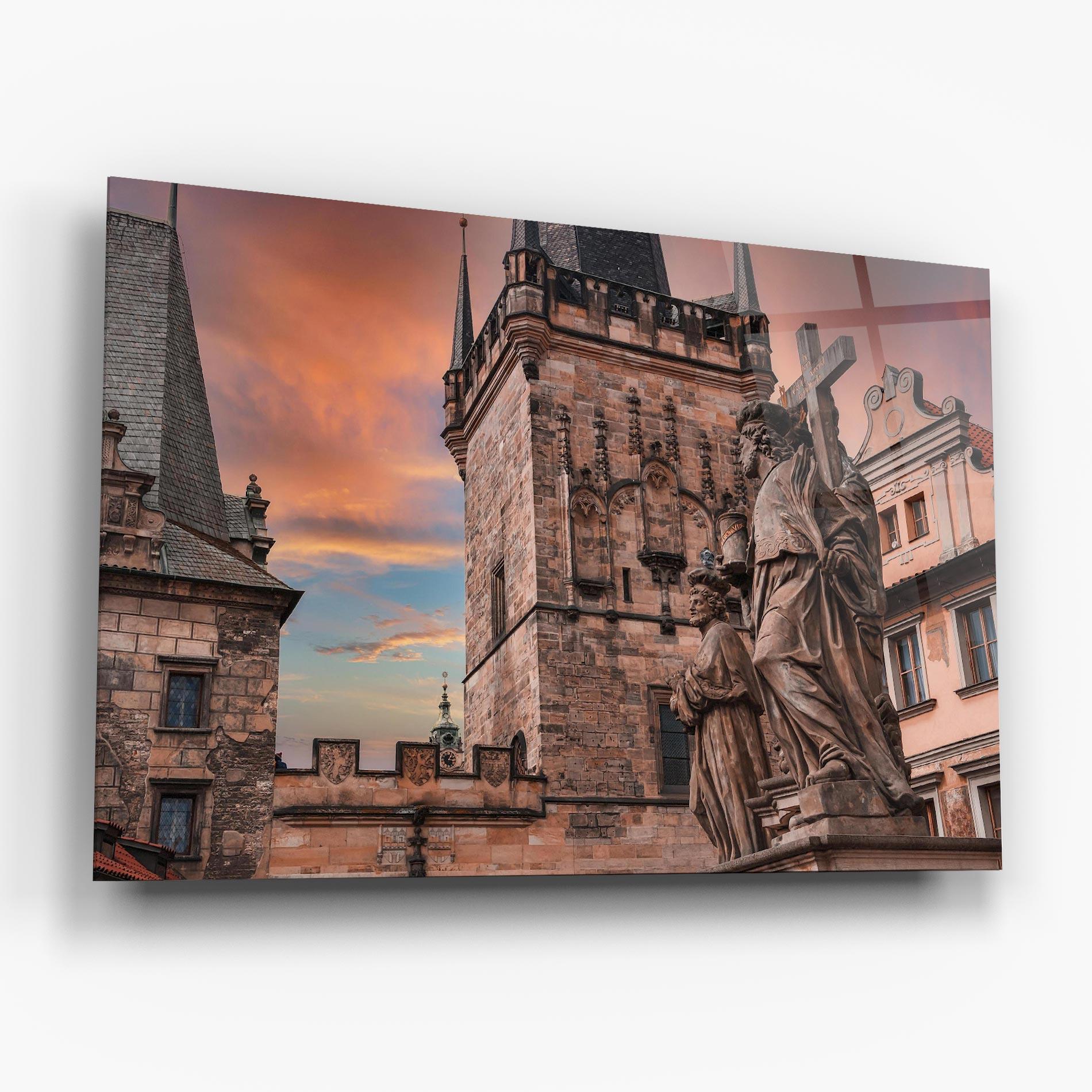Üvegkép Charles Bridge mockup 6