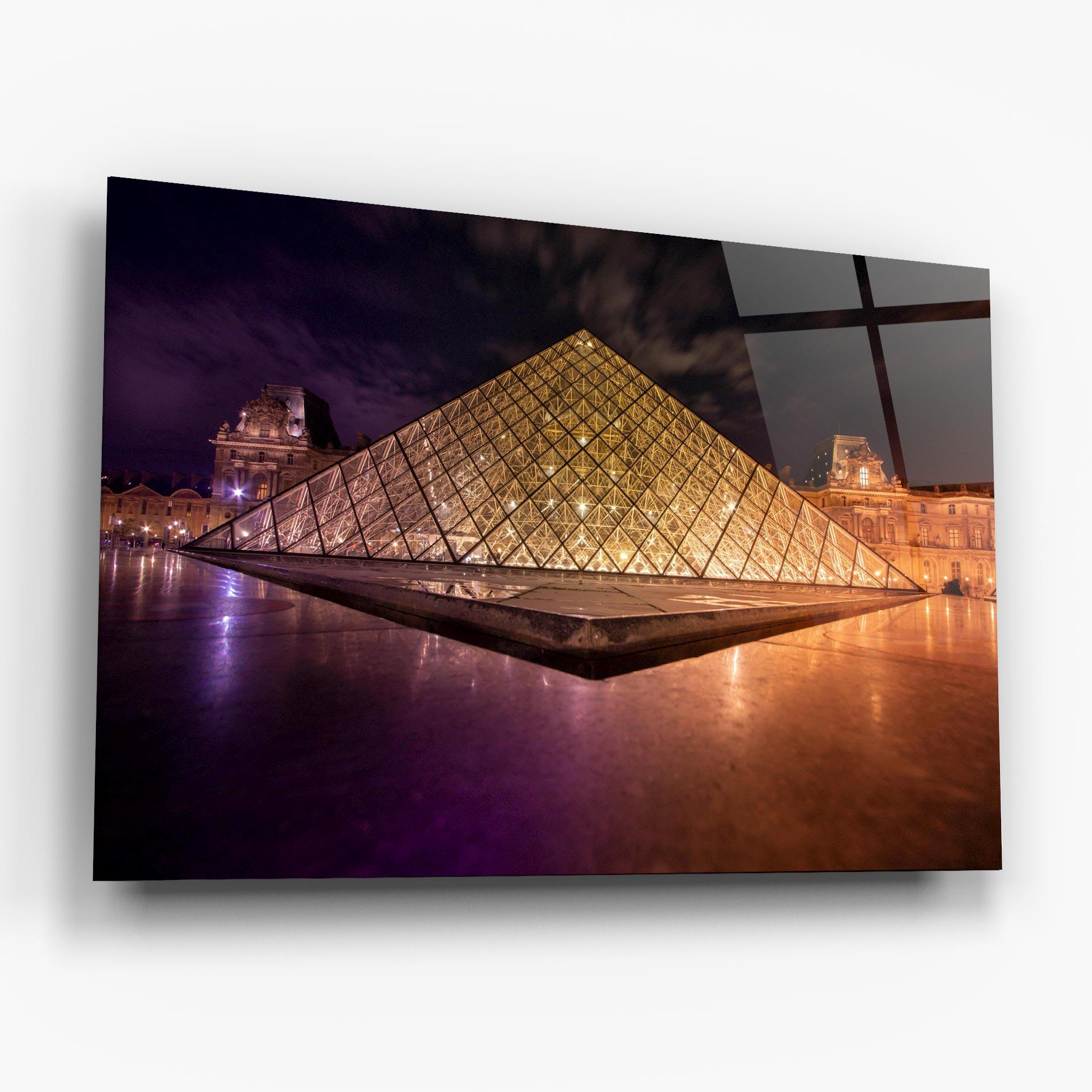 Üvegkép Louvre Museum Light mockup 6
