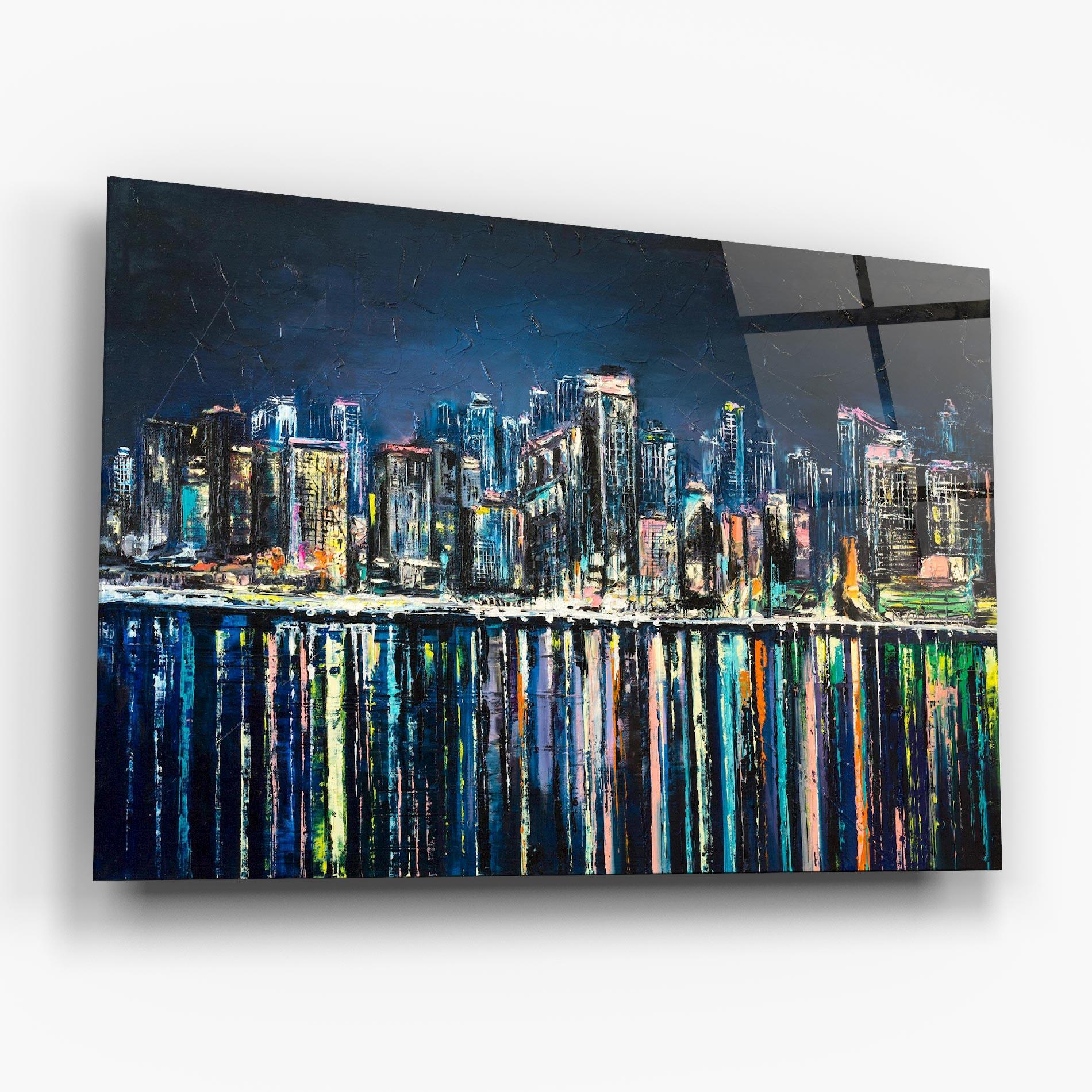 Üvegkép Night Cityscape mockup 6