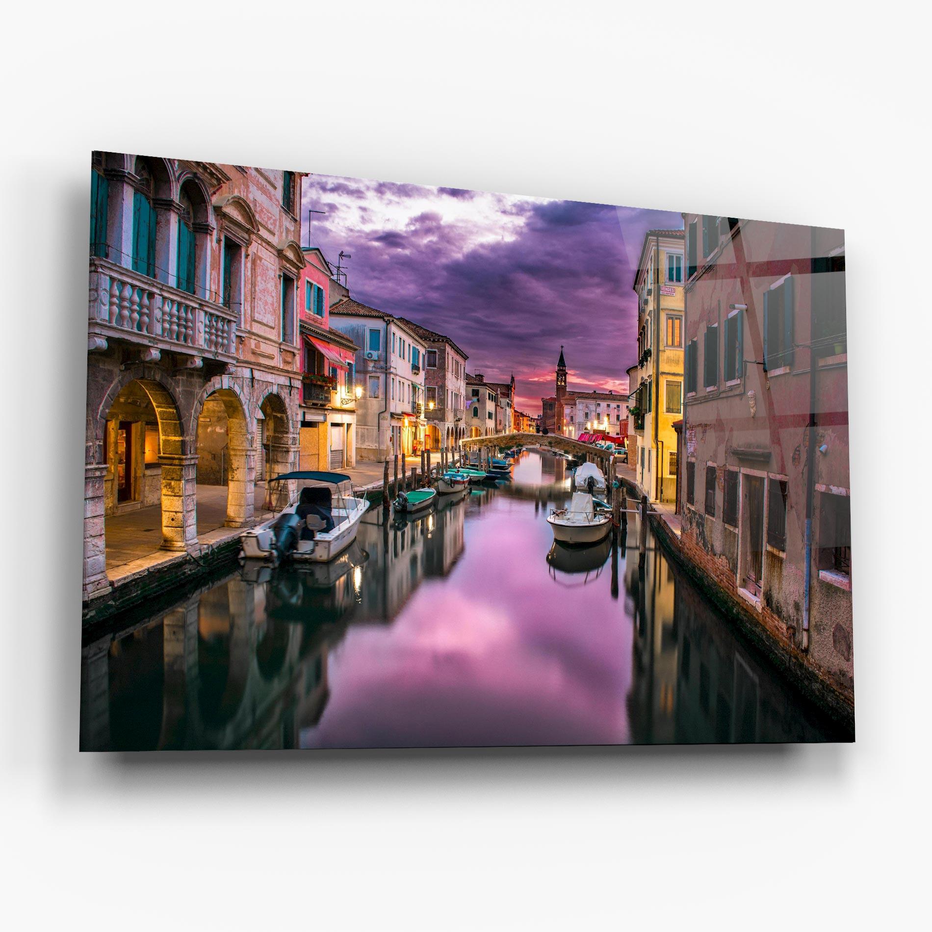 Üvegkép Purple Light Venecia mockup 6