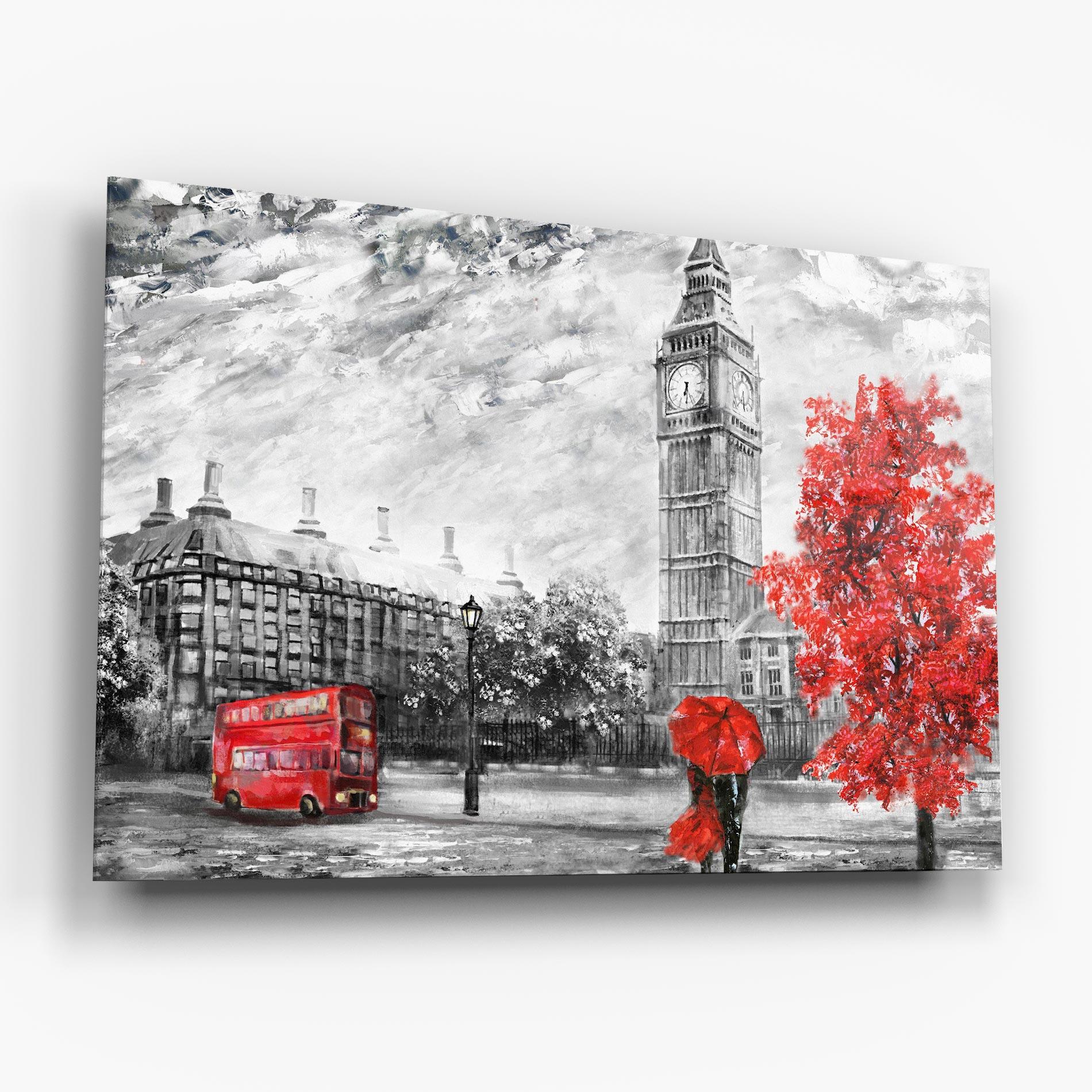 Üvegkép Rainy London mockup 6
