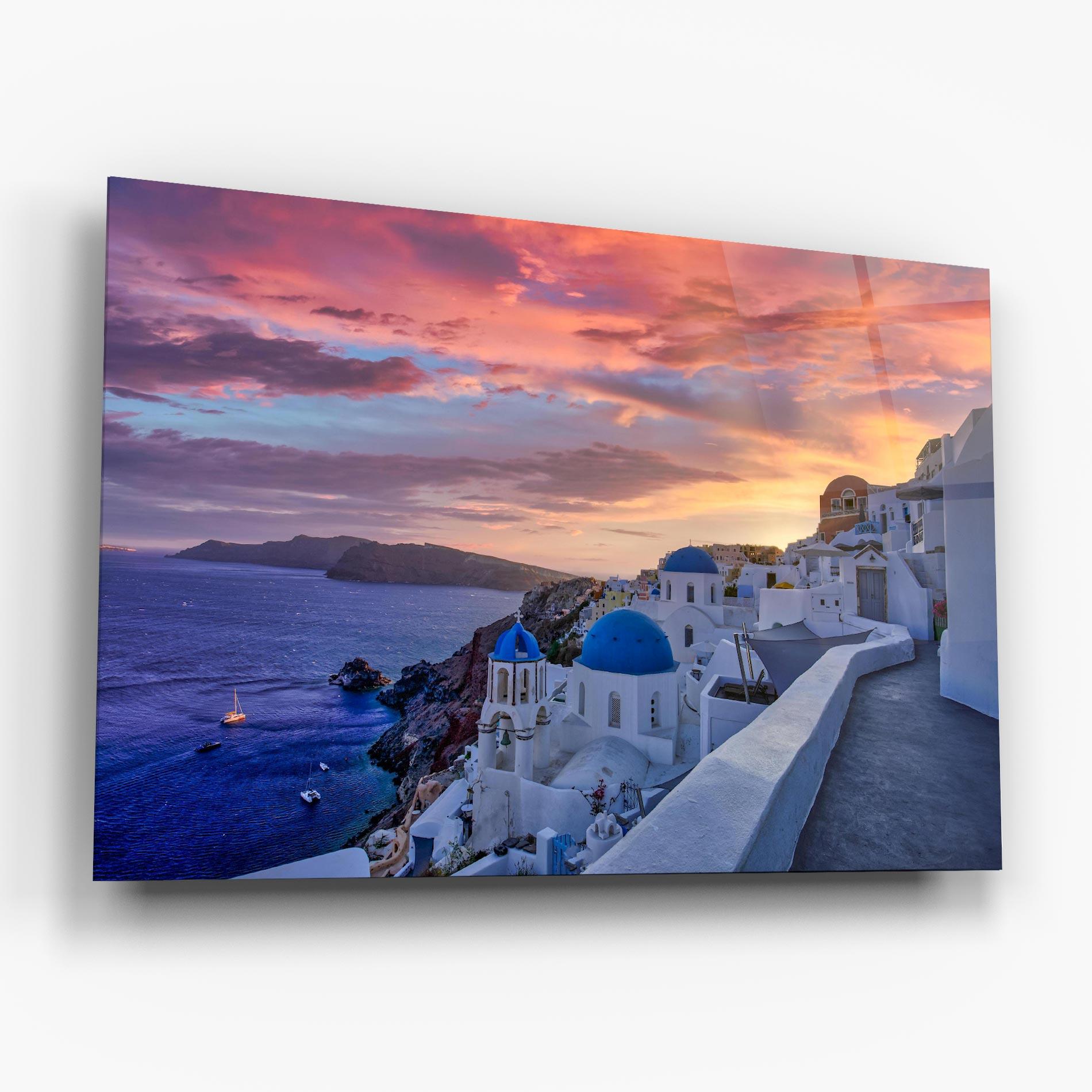 Üvegkép Santorini View mockup 6