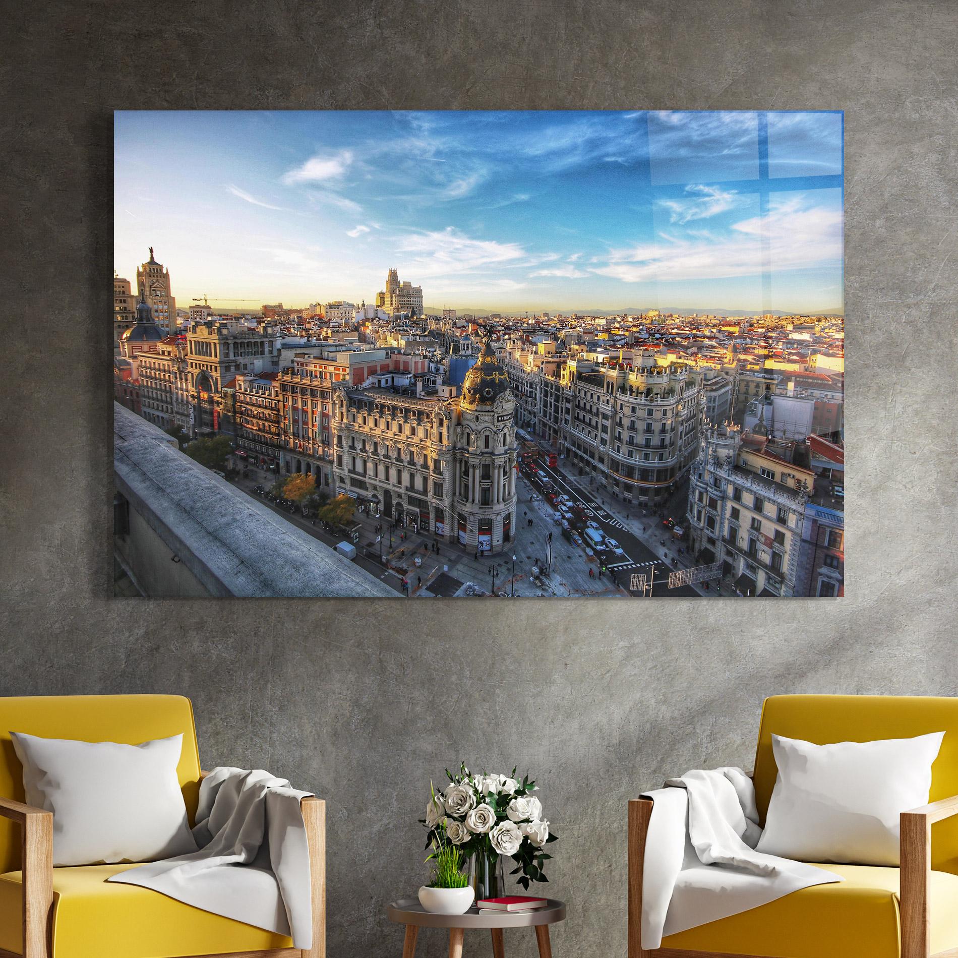 Üvegkép Madrid View mockup 4
